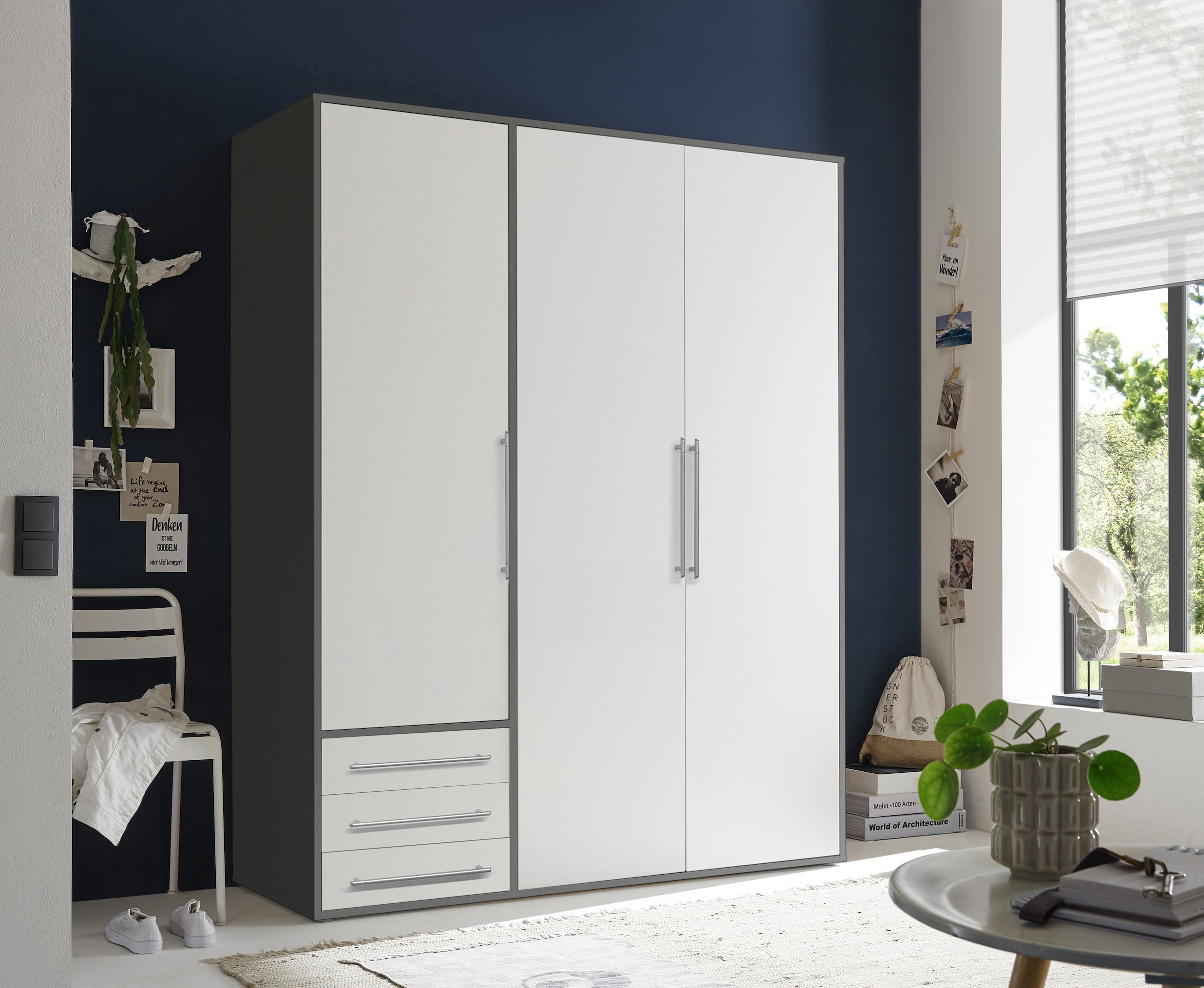 Schlafkontor Drehtürenschrank »Lyss Schrank, Kleiderschrank mit Drehtüren«, in verschiedenen Farben und Grössen erhältlich