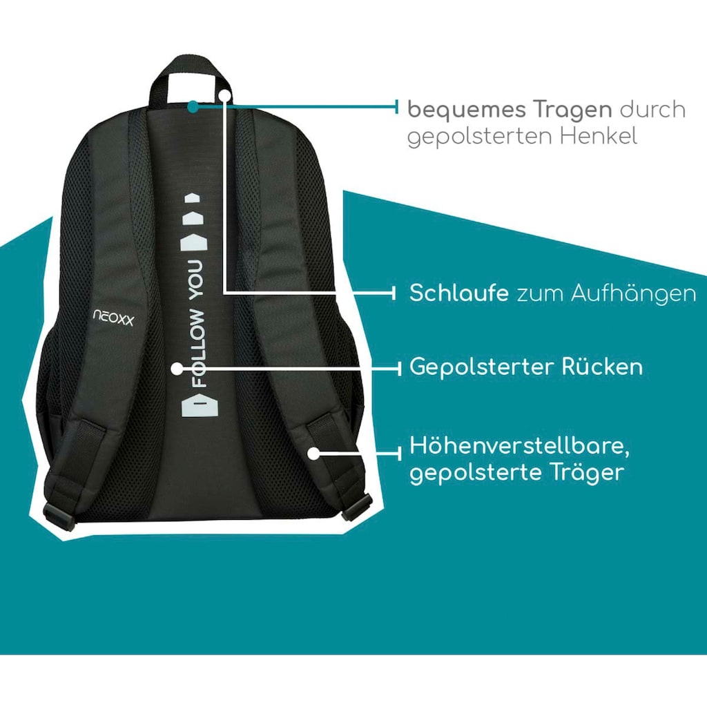 neoxx Schulrucksack »Fly, Wool the World«