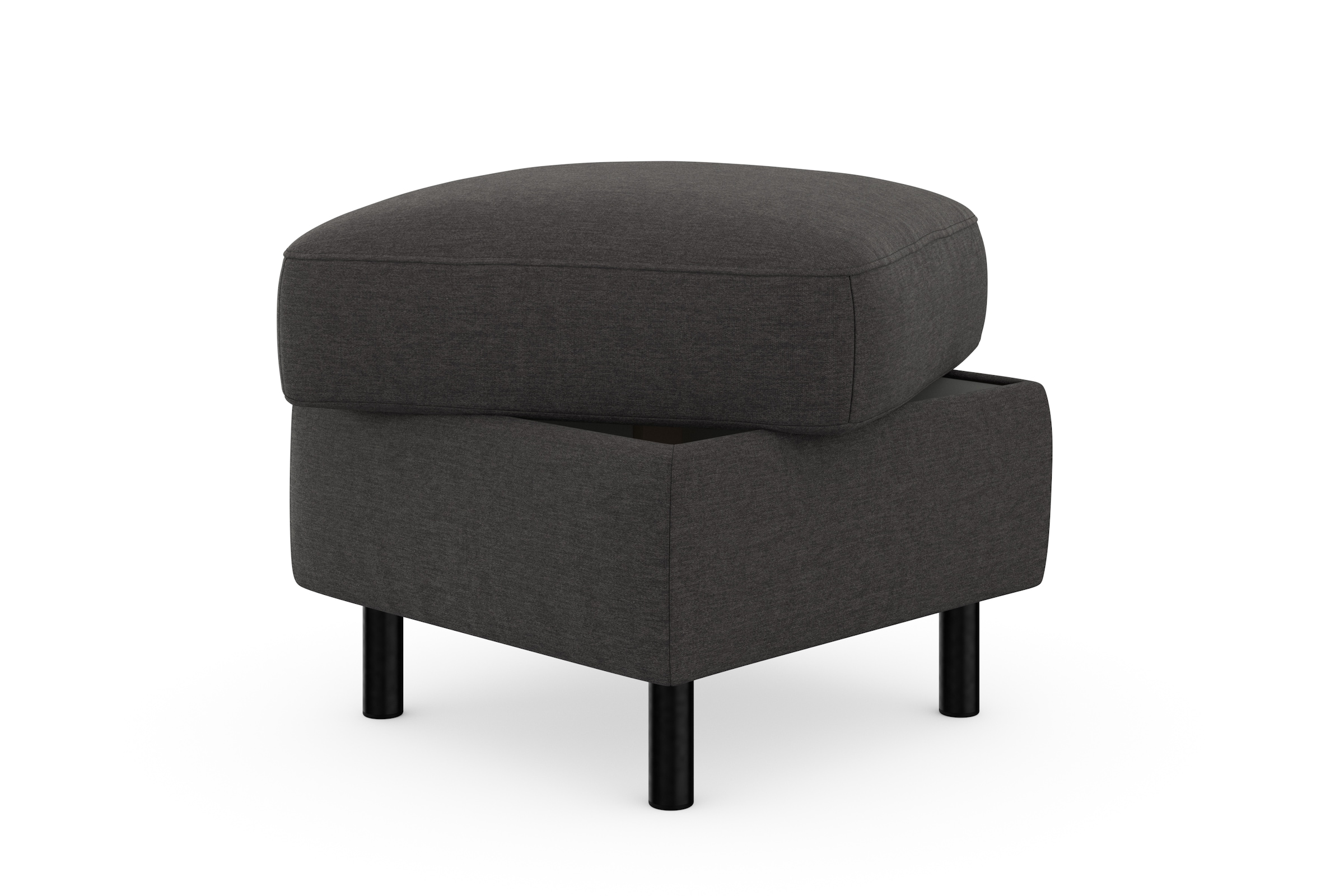 sit&more Stauraumhocker »Sinatra«, Sitzfläche ist abnehmbar, mattschwarze Metallfüsse