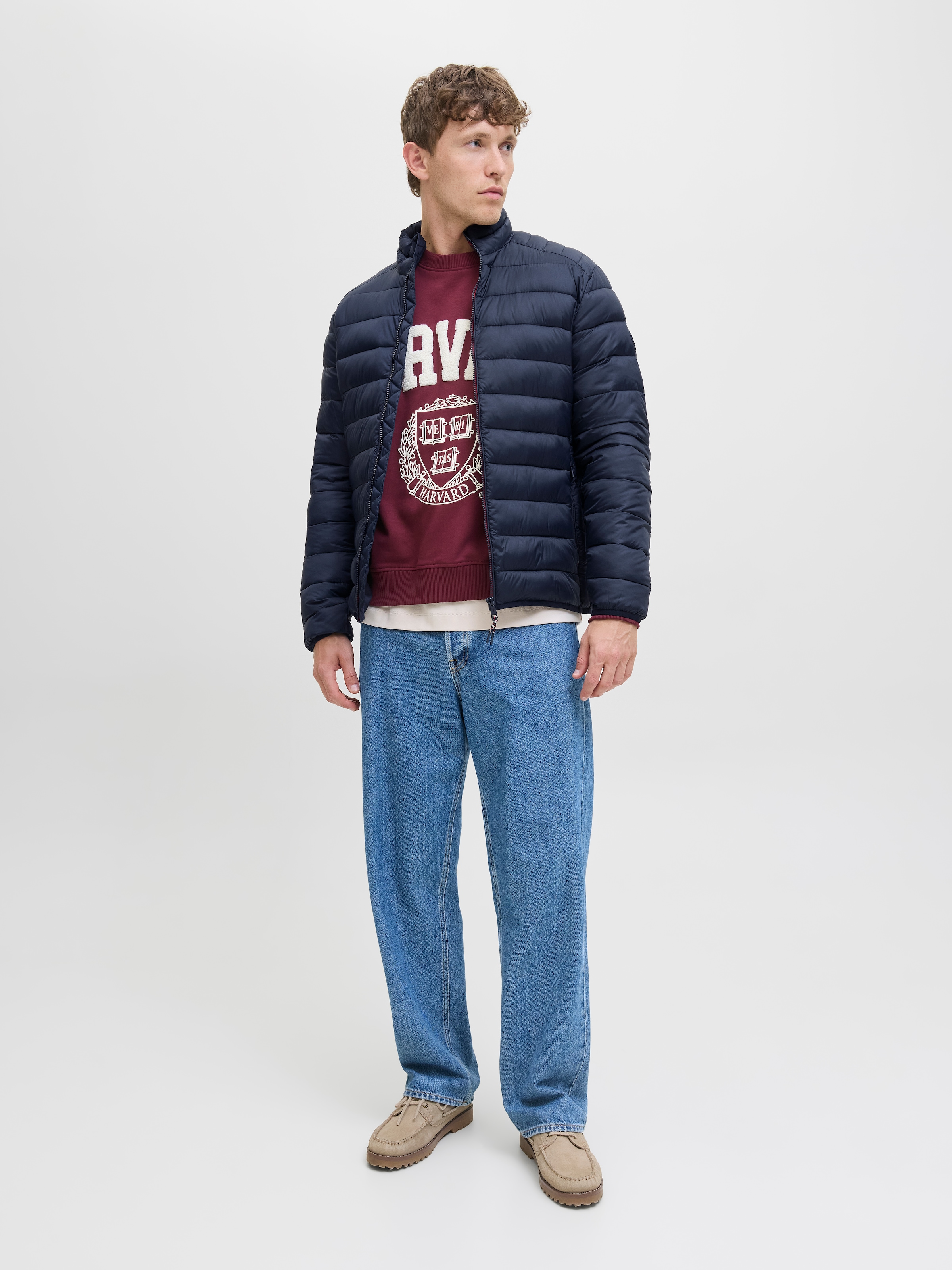 Jack & Jones Steppjacke »JJEBRADLEY LIGHT PUFFER COLLAR NOOS«, ohne Kapuze