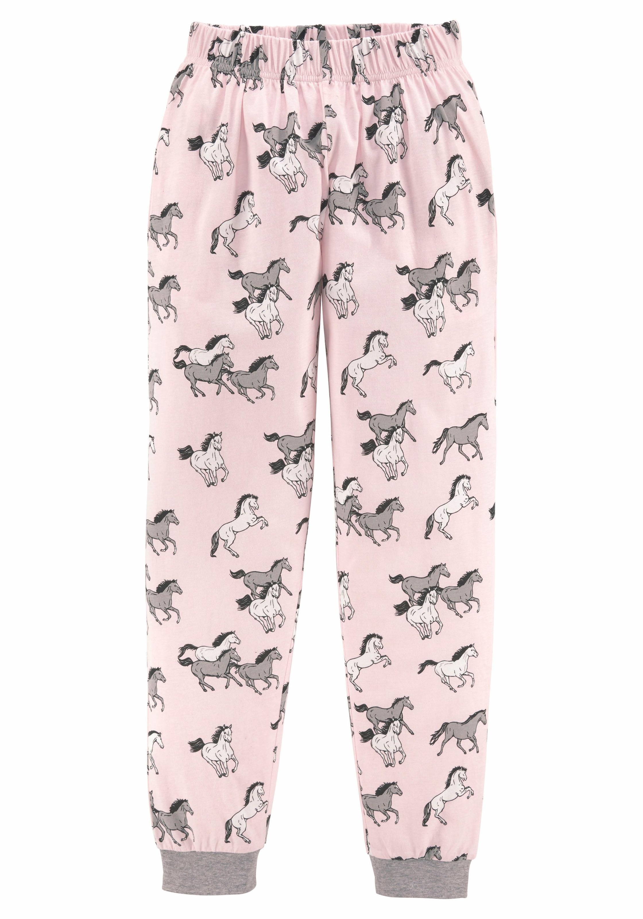 ✵ petite fleur Pyjama, (2 tlg., 1 Stück), in langer Form mit Pferde Print  online entdecken | Jelmoli-Versand