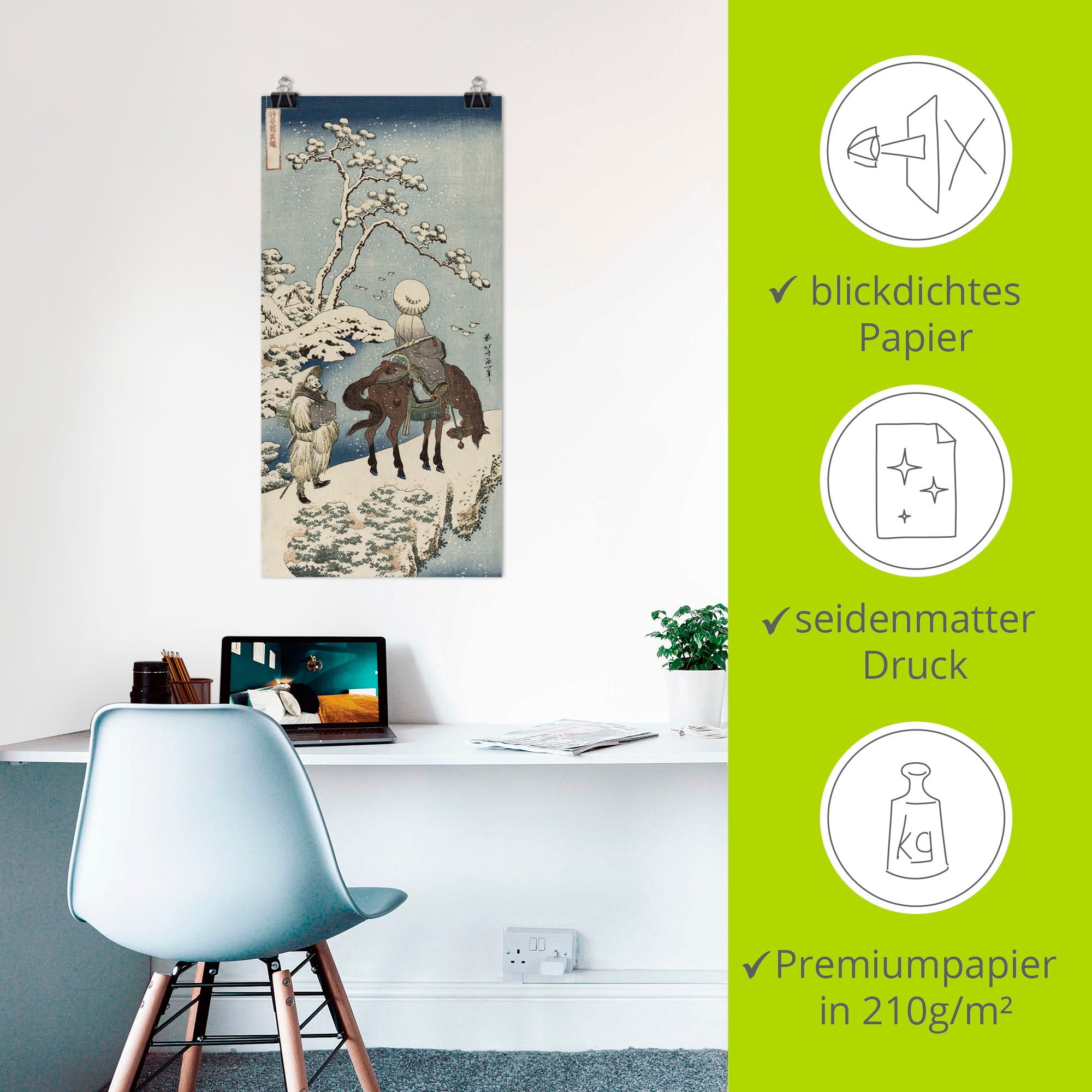 Artland Kunstdruck »Der chinesische Dichter Su Dongpo«, Mann, (1 St.), als Leinwandbild, Wandaufkleber oder Poster in versch. Grössen