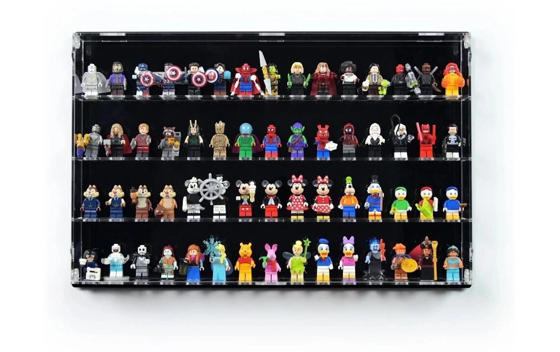 Holzbaukasten »iDisplayit Acryl-Wand-Display für 60 LEGO-Minifiguren«