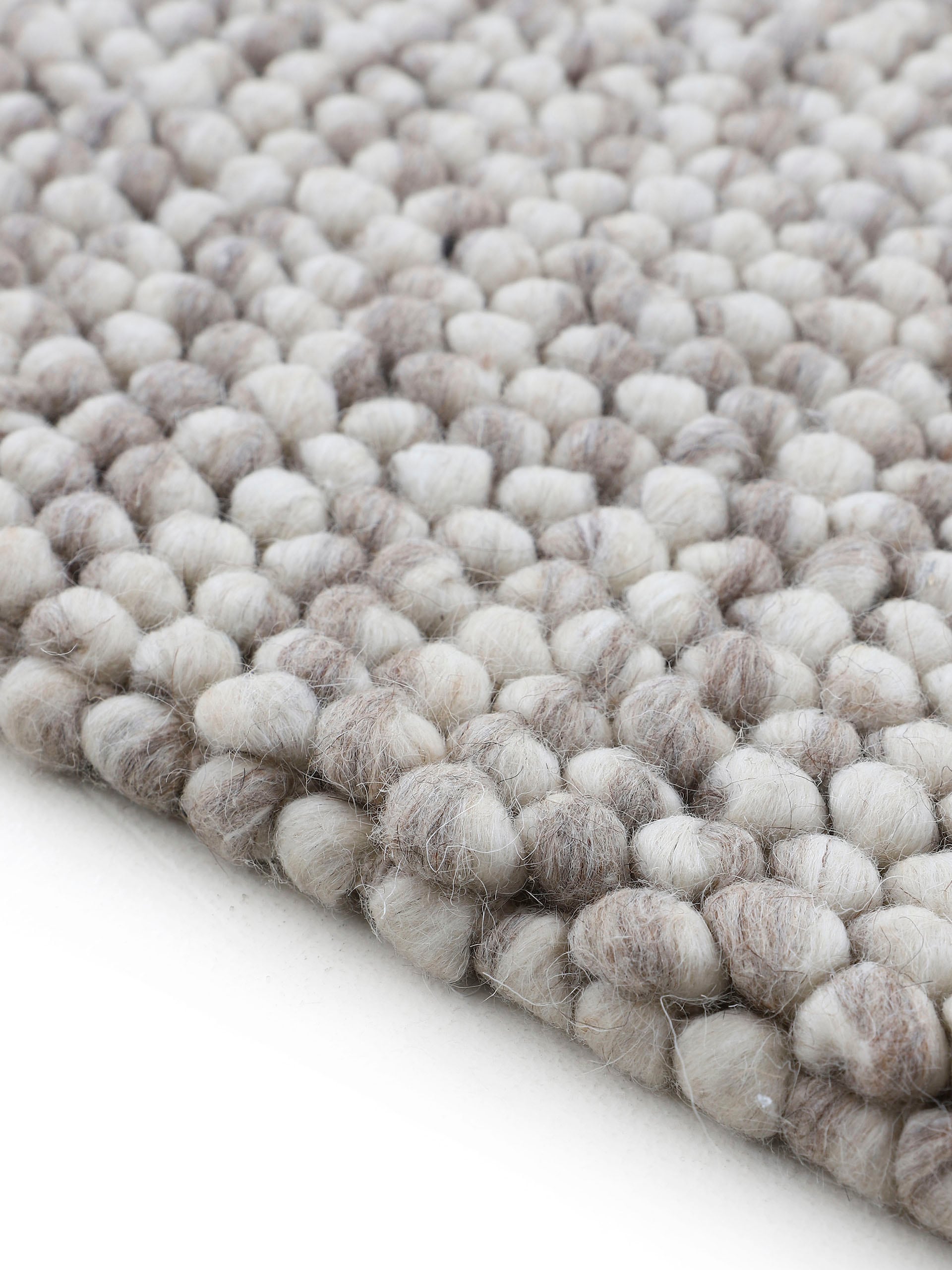 carpetfine Teppich »Calo«, rund, 16 mm Höhe, Handweb Teppich, Uni-Farben, meliert, handgewebt, 70% Wolle