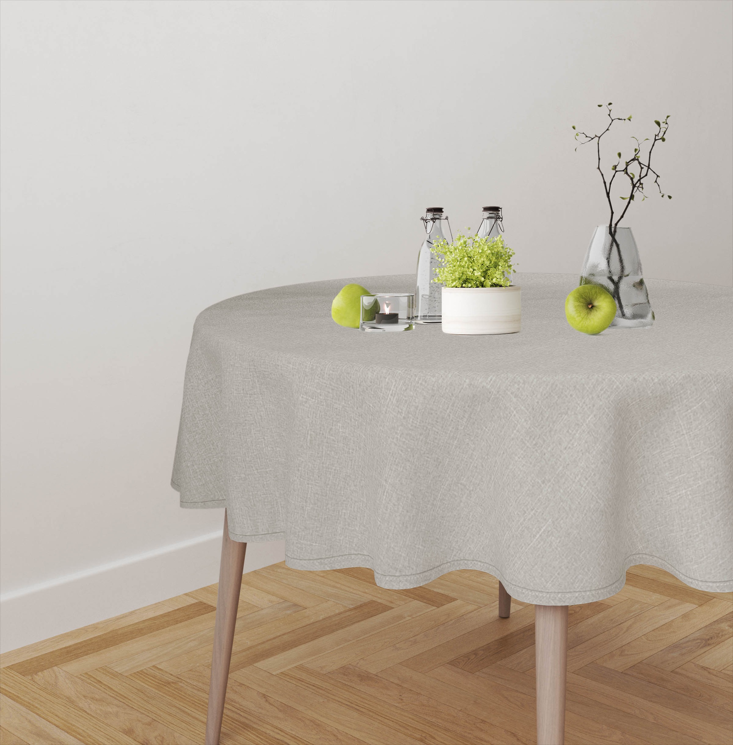 OTTO home Tischdecke "Josée, wasserabweisend, in eckig & rund" strukturiert, Leinenoptik, uni,wasserabweisend, pflegeleicht, Deko