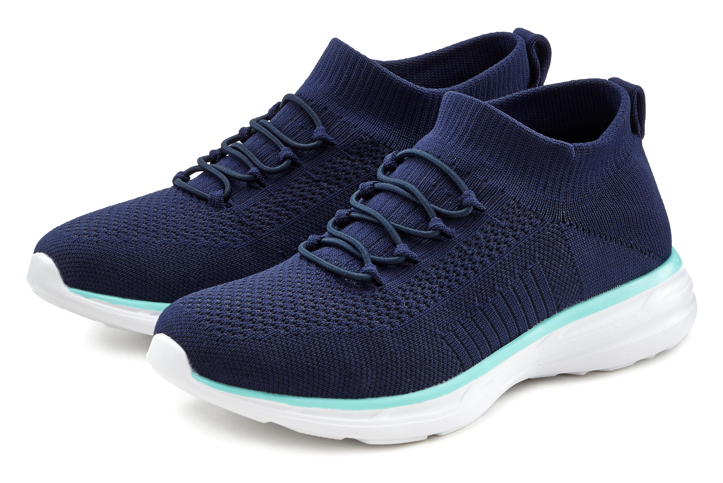 LASCANA Sneaker »Slipper, Halbschuh, ultraleicht und bequem,« zum Reinschlüpfen mit elastischen Schnürbändern VEGAN