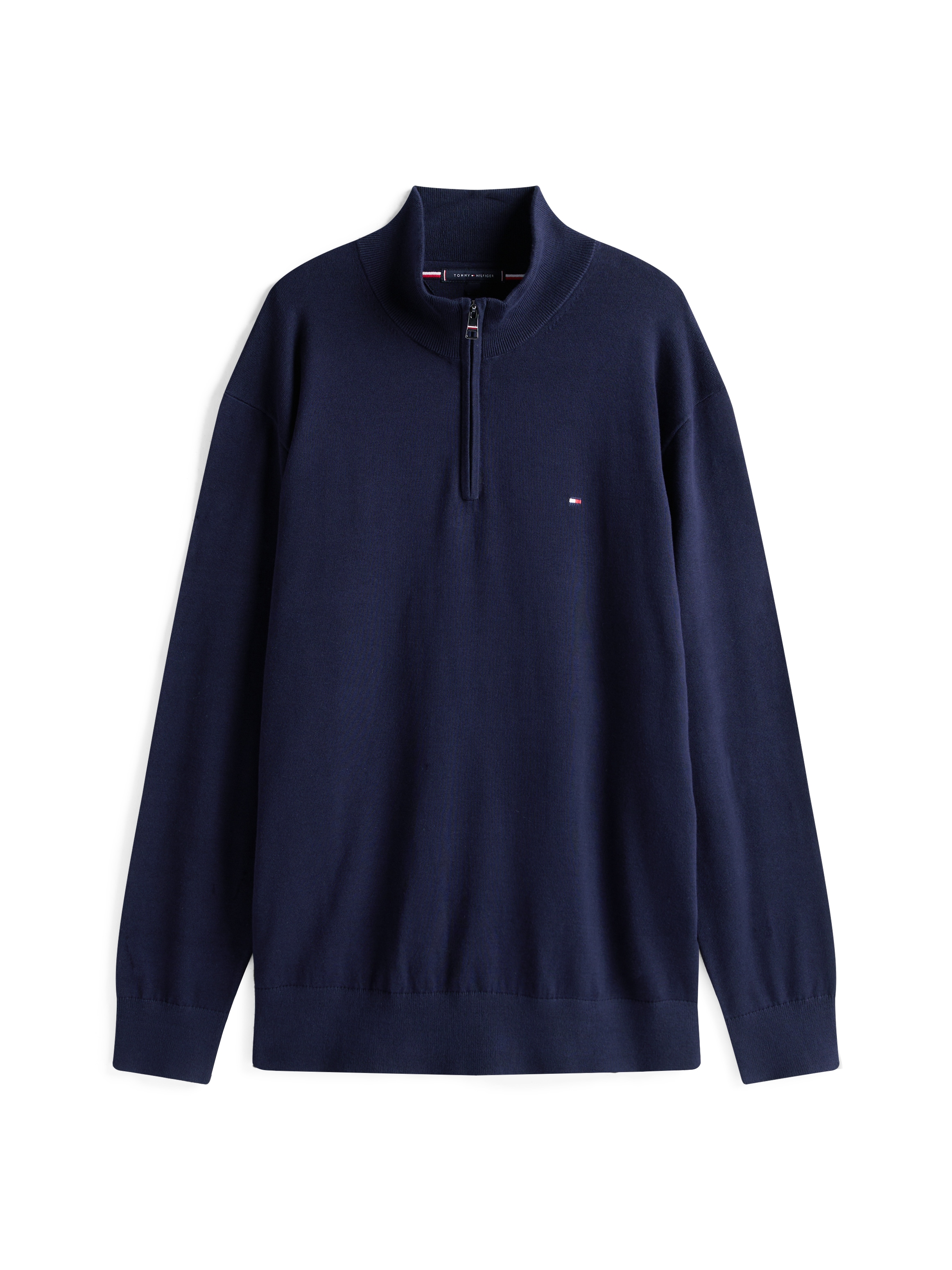 Tommy Hilfiger Big & Tall Stehkragenpullover »BT-ESSENTIAL COTTON ZIP MOCK-B«, Grossen Grössen