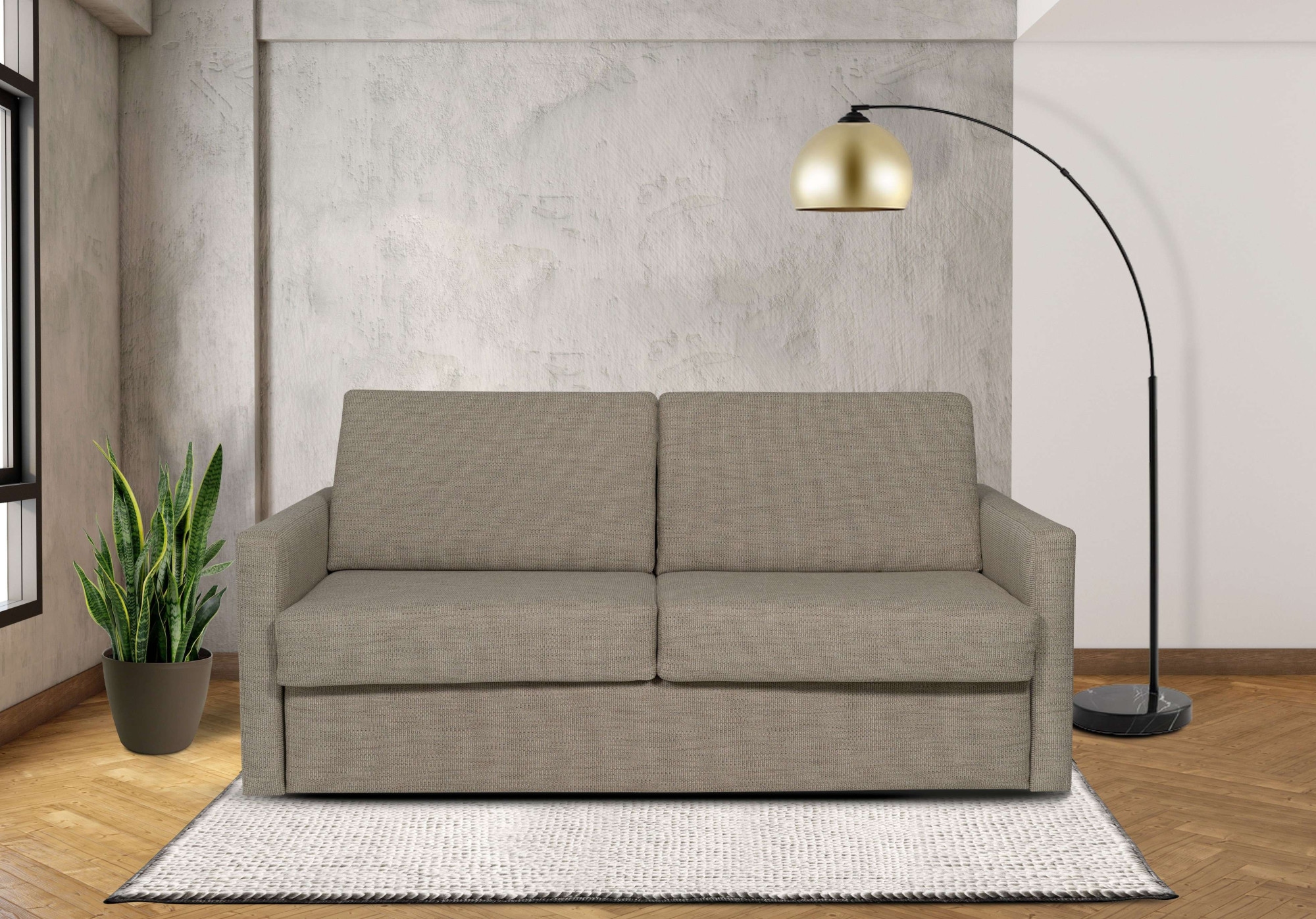 Places of Style Schlafsofa »GOLDPOINT 182cm, Dauerschläfer, Liegefläche 140/200 cm,«, 3-Sitzer mit Dauerschläfer-Funktion, Bonell-Federkernmatratze