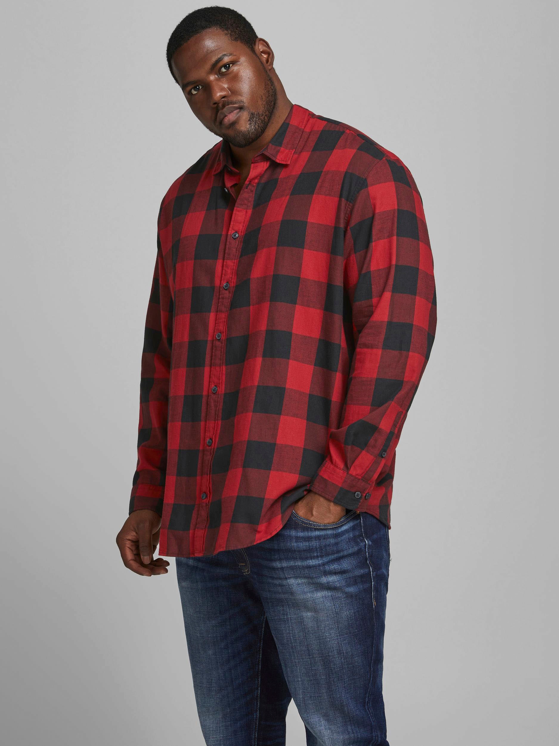 Jack & Jones PlusSize Karohemd »GINGHAM TWILL SHIRT« Bis Grösse 6XL