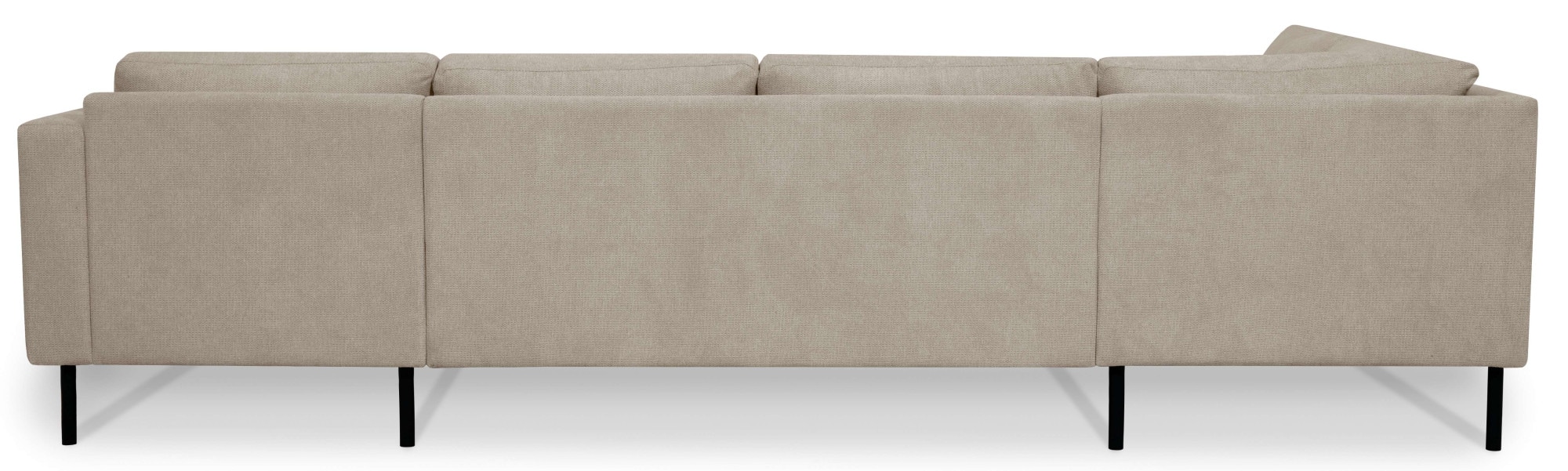Places of Style Wohnlandschaft »Cesola«, in weichem Chenille-Stoff, Breite 327 cm, mit schwarzen Metallfüssen
