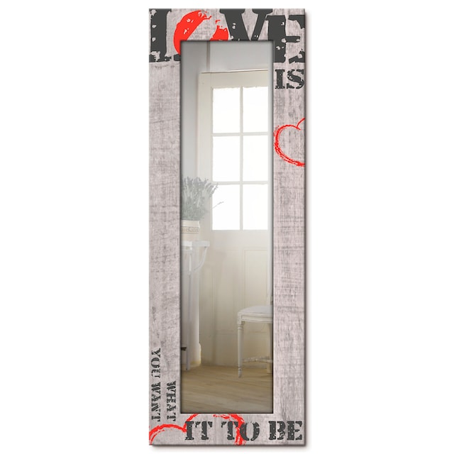 Artland Dekospiegel »Liebe ist...«, gerahmter Ganzkörperspiegel,  Wandspiegel, mit Motivrahmen, Landhaus online shoppen | Jelmoli-Versand