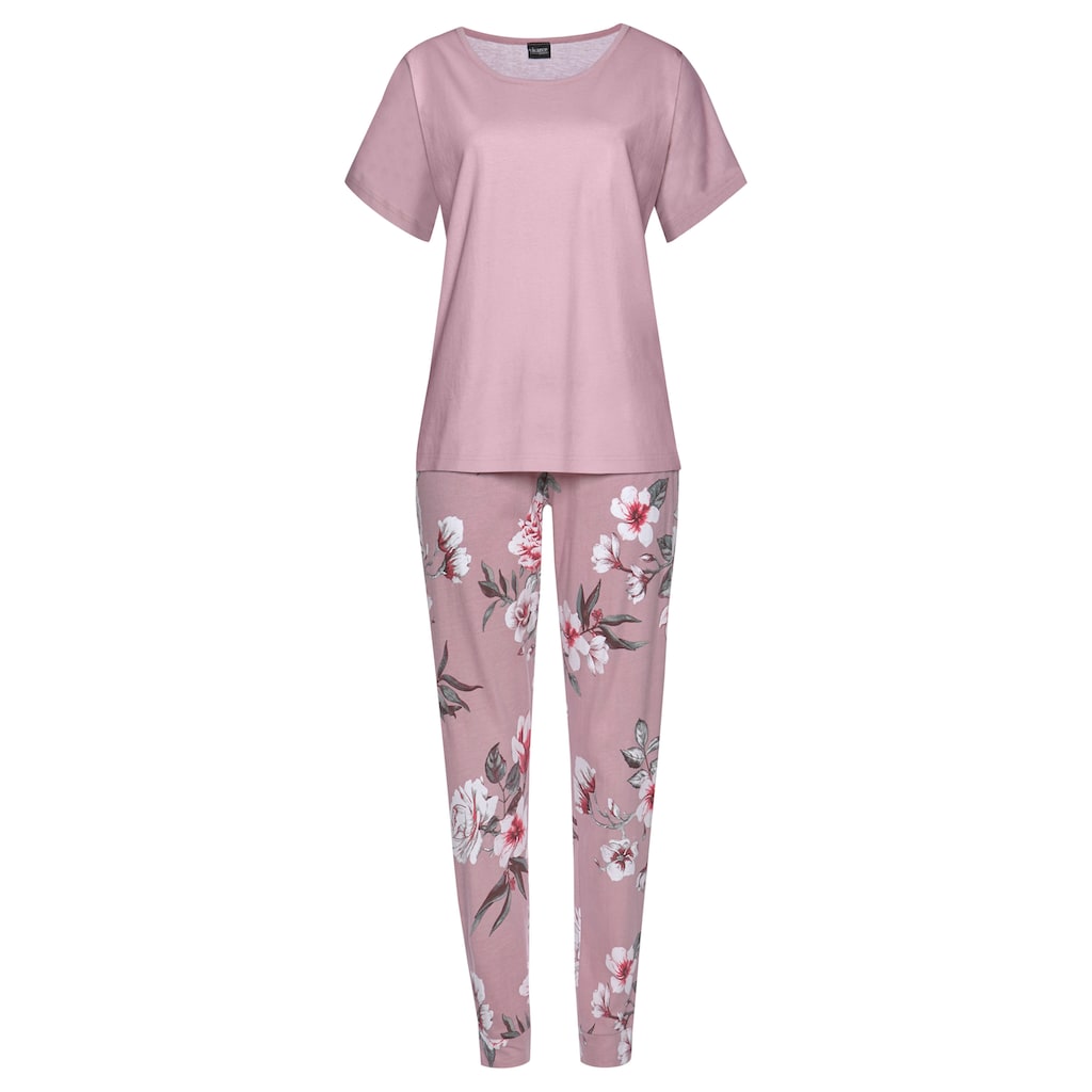 Vivance Dreams Pyjama, (2 tlg.), mit Blumendruck
