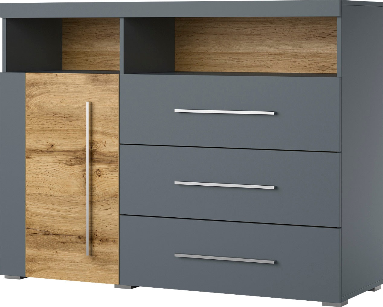 INOSIGN Sideboard »Roger,Breite 120cm, moderne Anrichte mit 3 Schubladen«, Kommode mit viel Stauraum, Masse 120x92x38,5 (B/H/T)