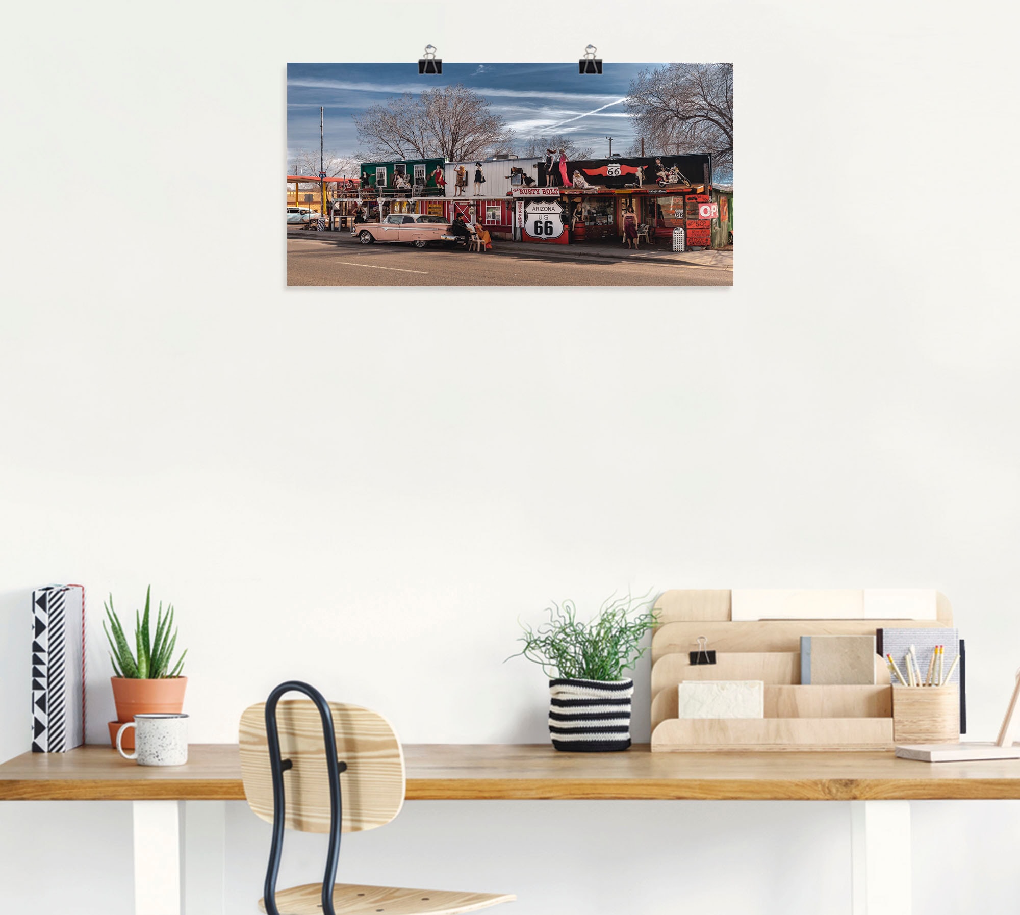 Artland Wandbild »Historische Route 66 in Seligman«, Amerika, (1 St.), als Leinwandbild, Poster in verschied. Grössen