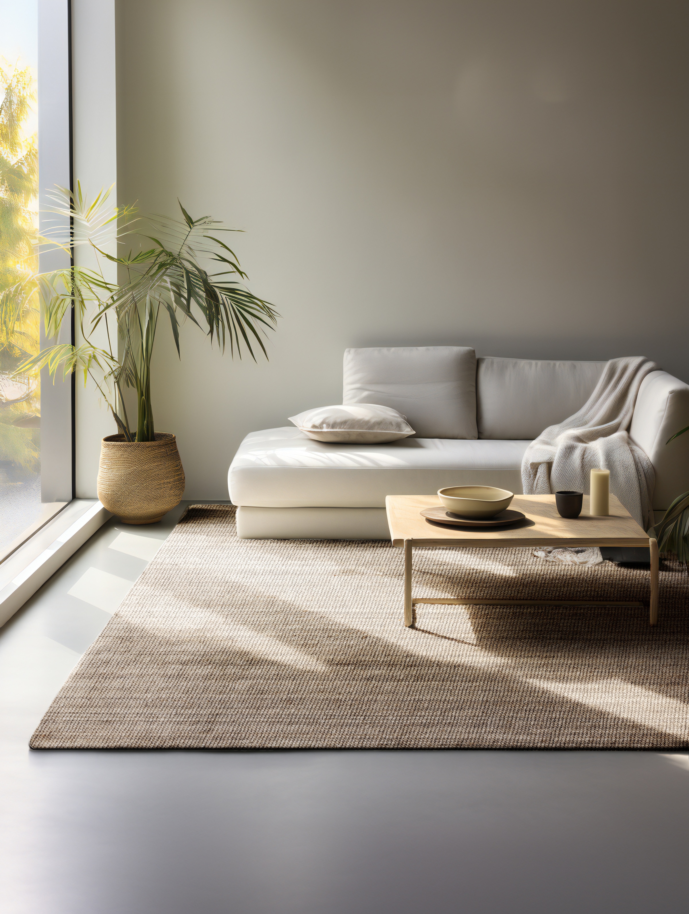 HANSE Home Teppich »Jaipur«, rechteckig, Jute, Natur, Wohnzimmer, Esszimmer, Schlafzimmer, Flur, Modern, Boho