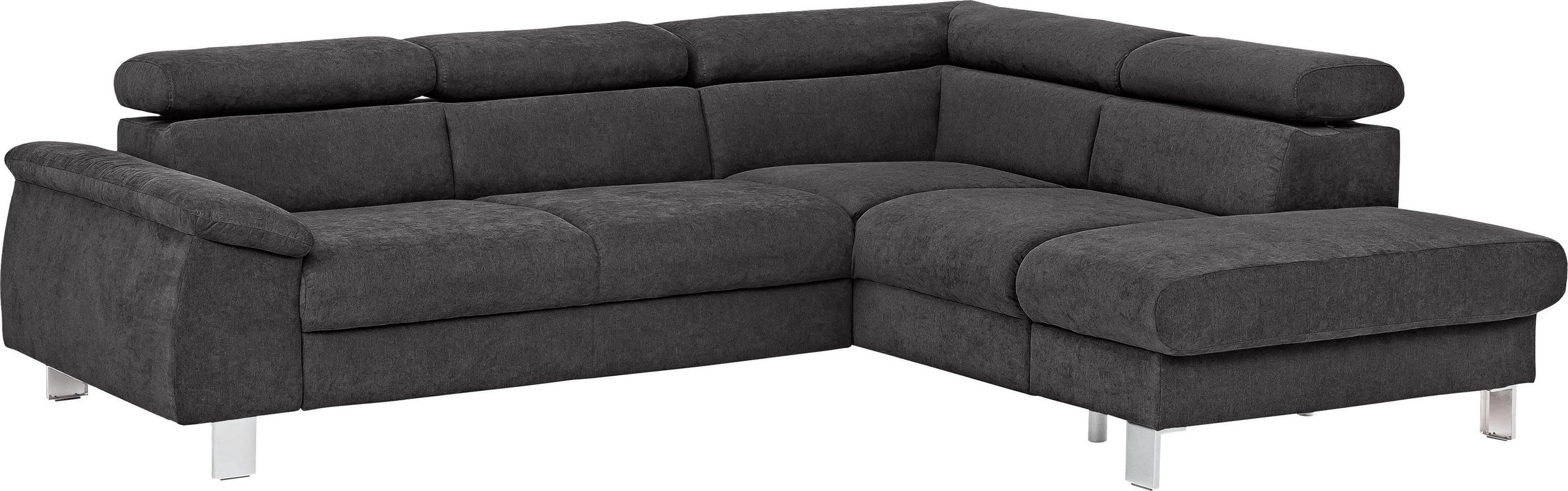 COTTA Polstergarnitur »Komaris L-Form«, (Set), Set bestehend aus: Ecksofa mit Kopfteilverstellung & Hocker