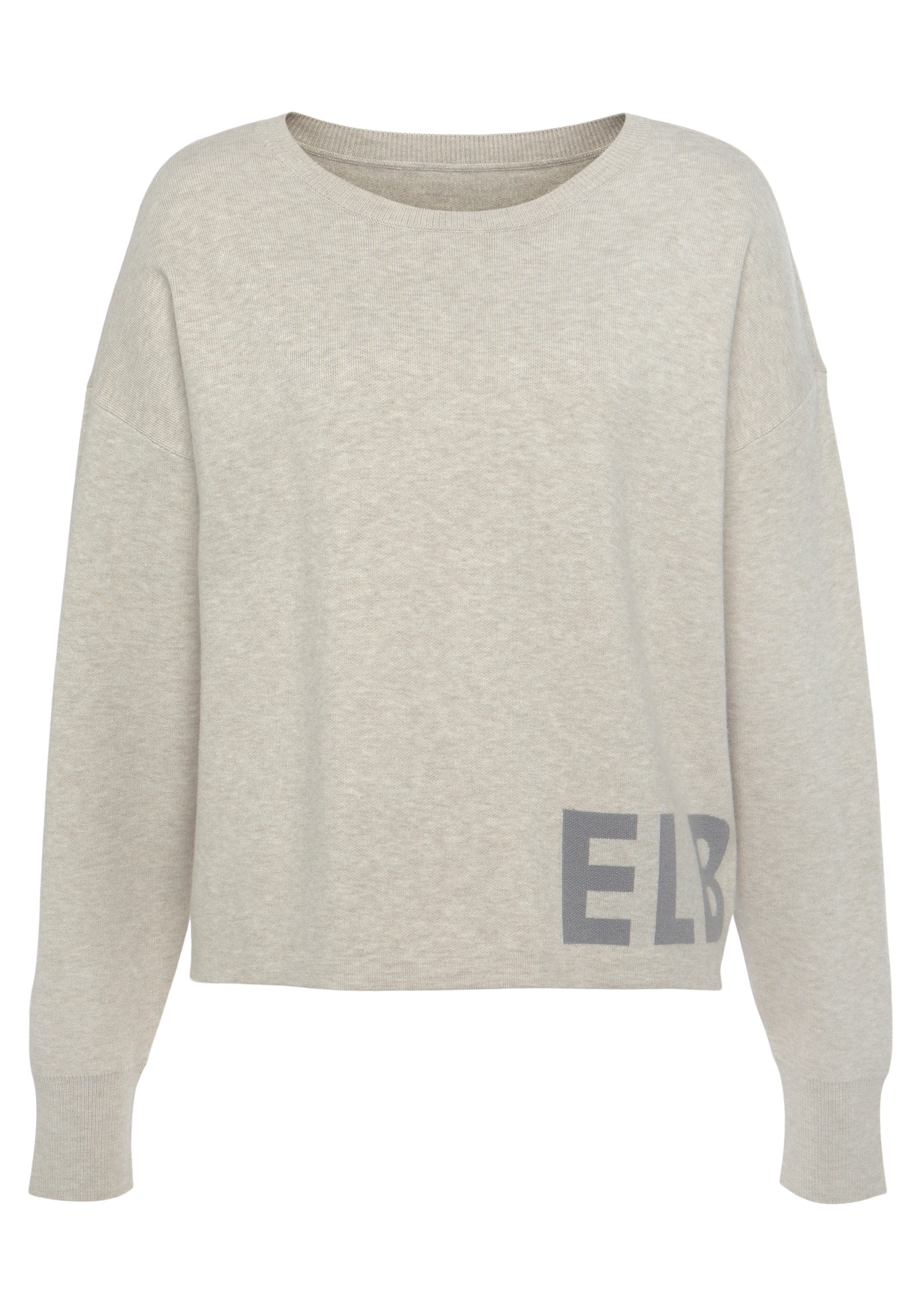 Elbsand Strickpullover »/ Loungeshirt«, aus hochwertigem Strick mit eingestricktem Logo, Loungewear