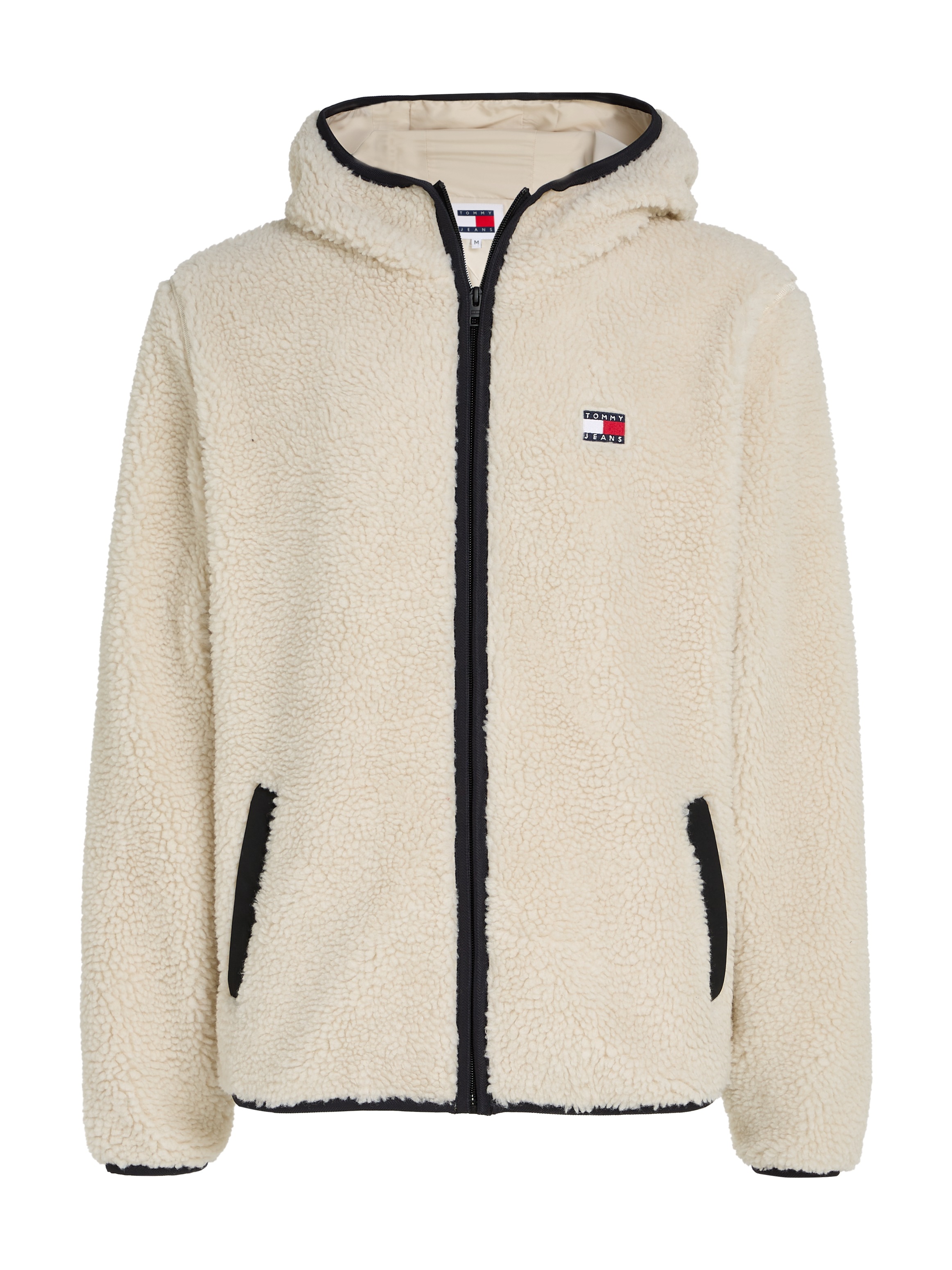 Tommy Jeans Plus Sweatjacke »TJM REG BADGE TEDDY ZIP TRU EXT«, Grosse Grössen