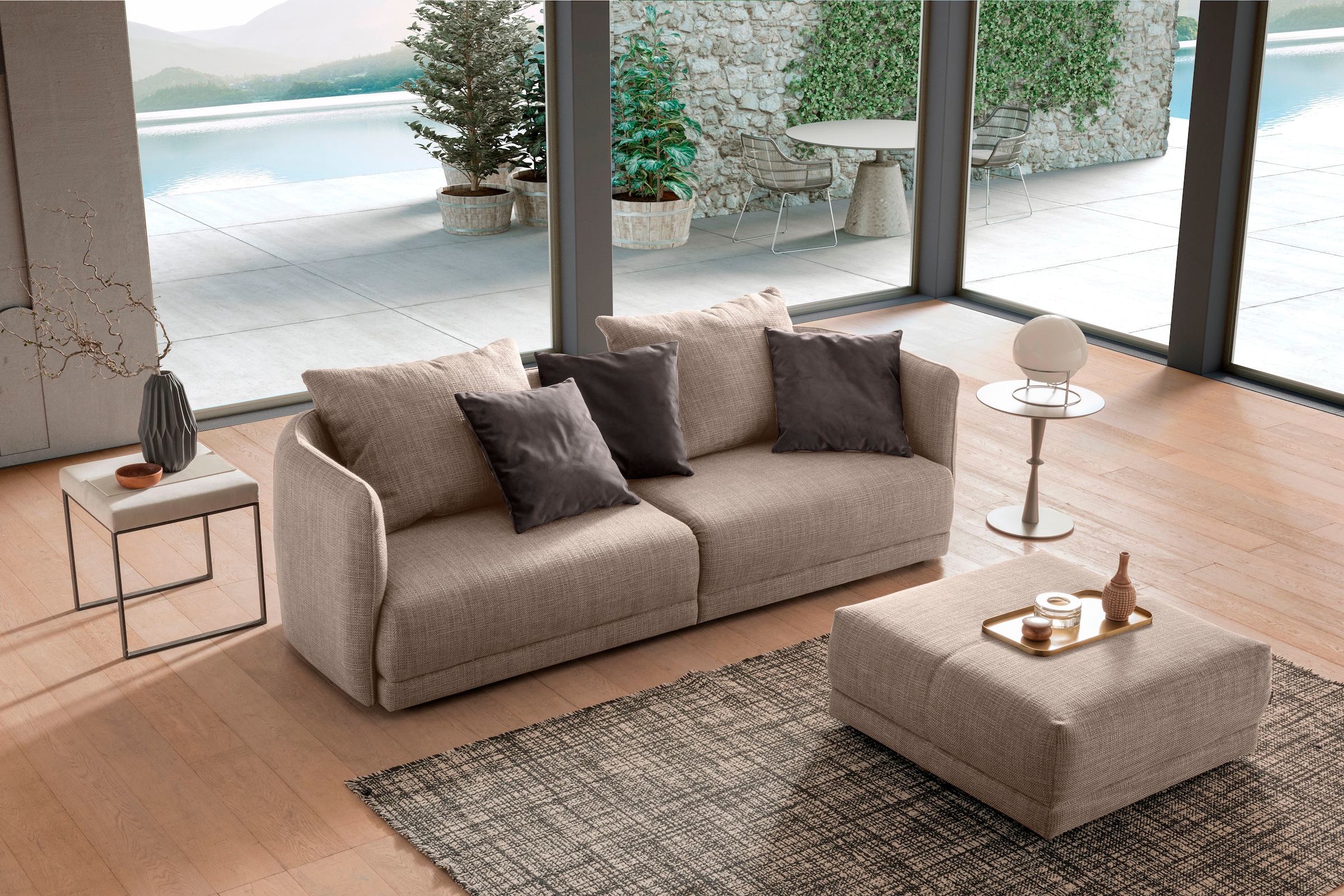 designwerk Hocker »New York, anmutender Designhocker«, in hochwertiger Verarbeitung & tollem Sitzkomfort