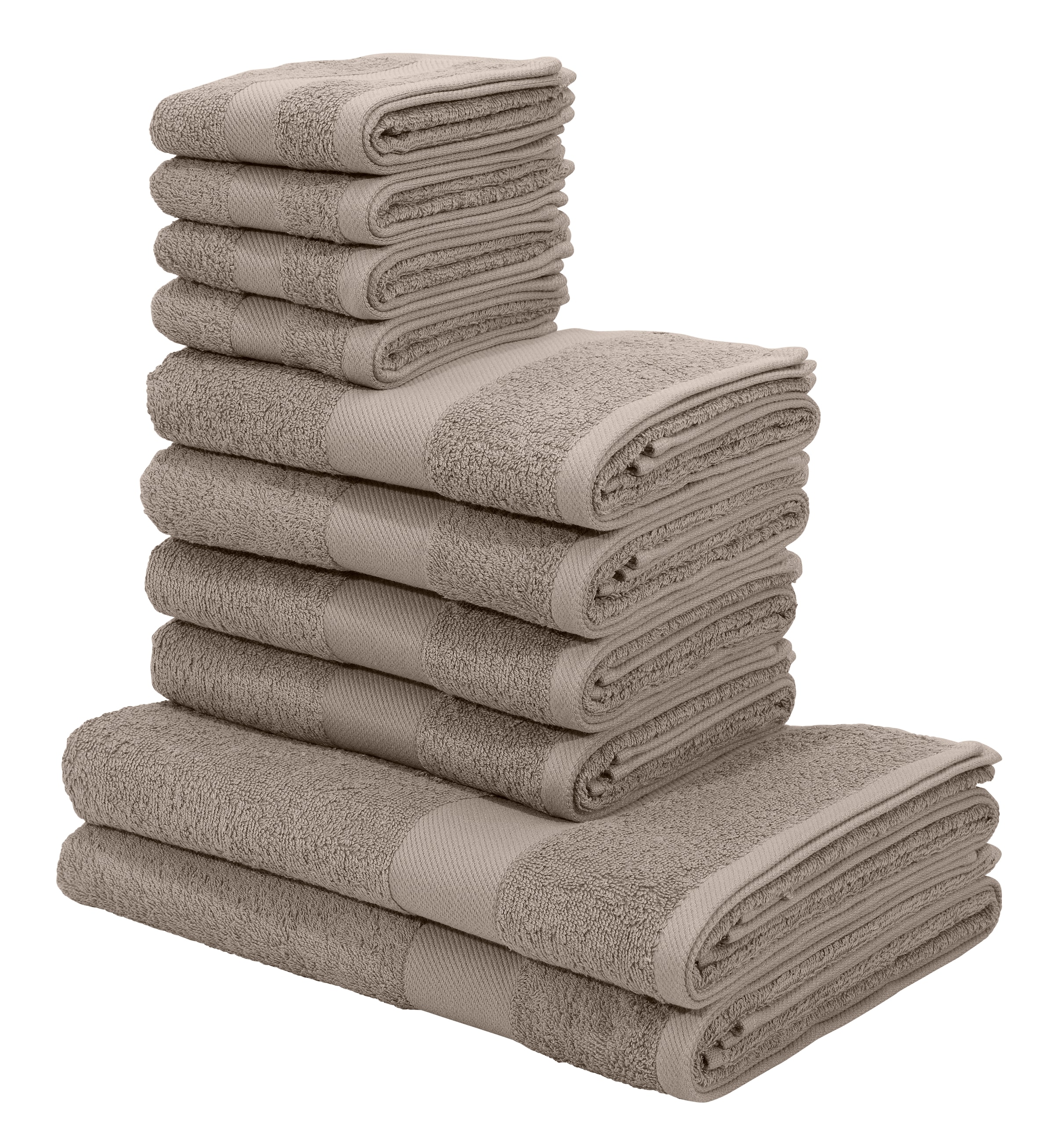 my home Handtuch Set 10 »Melli«, dezenten shoppen tlg., Set, 100% Handtuchset Walkfrottee, online Jelmoli-Versand Baumwoll-Handtücher in | Farben
