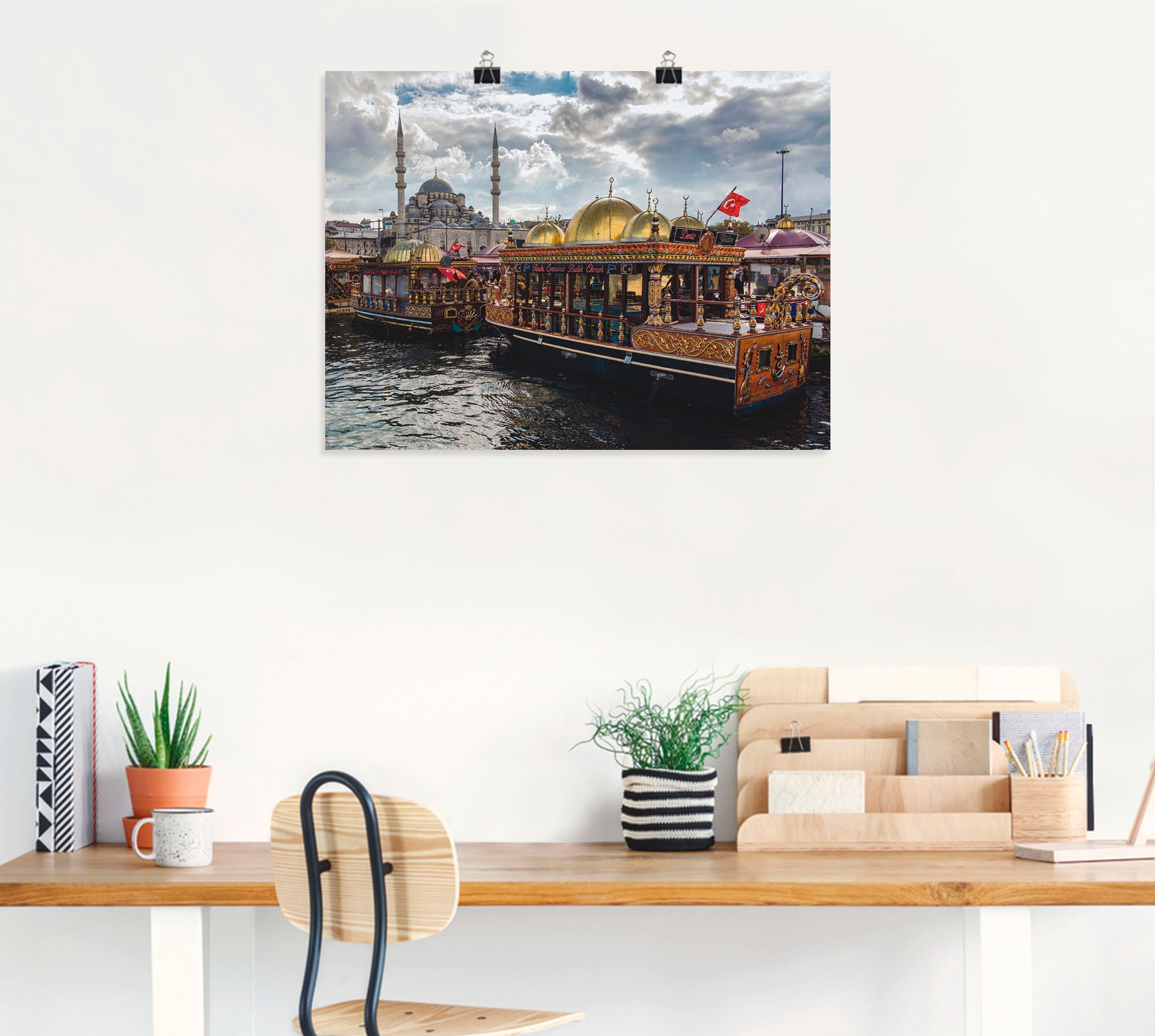Artland Poster »Blick auf Istanbul«, Gebäude, (1 St.), als Leinwandbild, Wandaufkleber oder Poster in versch. Grössen