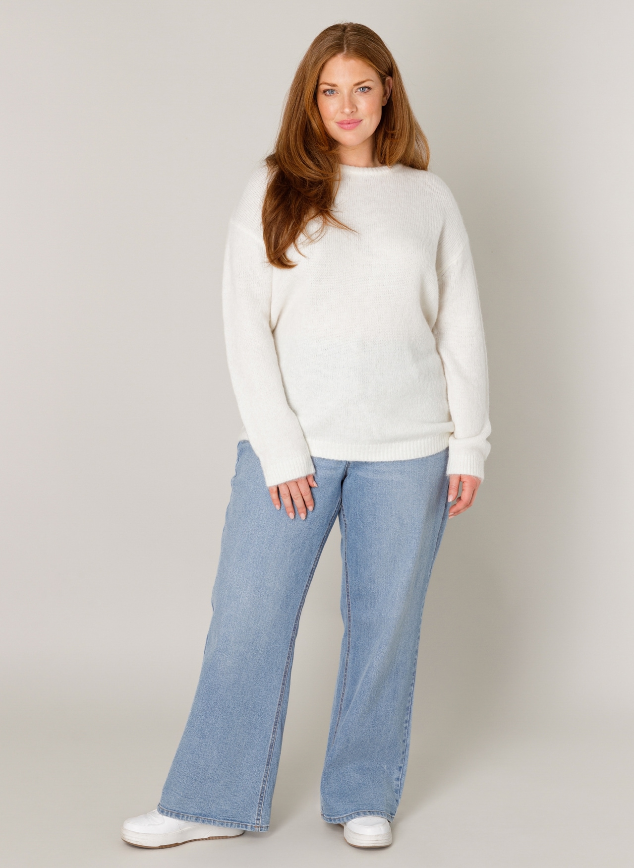 Base Level Curvy Strickpullover »Yanara«, mit Wolle und Elasthan