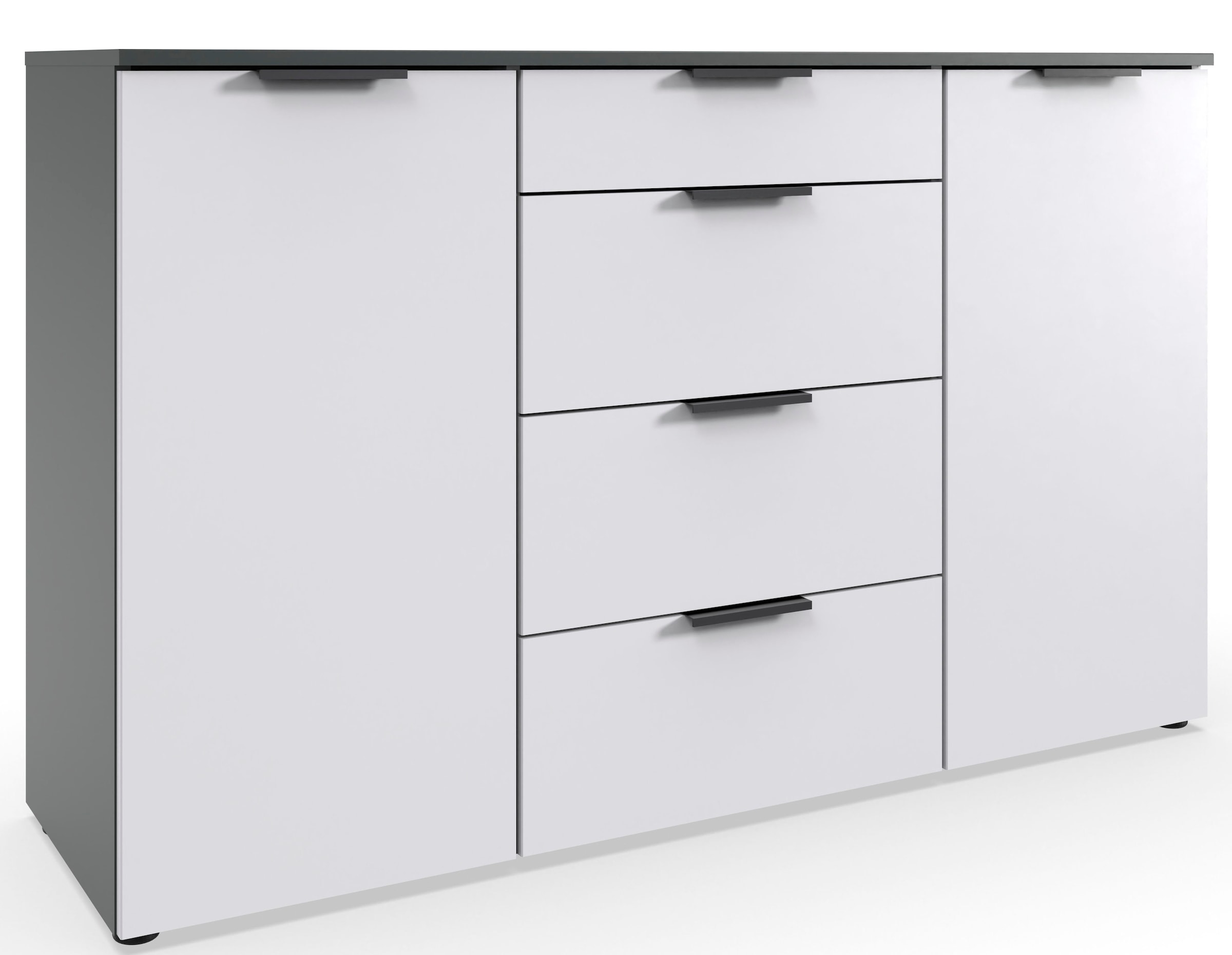 Wimex Kombikommode "Level by fresh to go" 2-türig mit 4 Schubladen, soft-close Funktion, 135cm breit, 84cm hoch