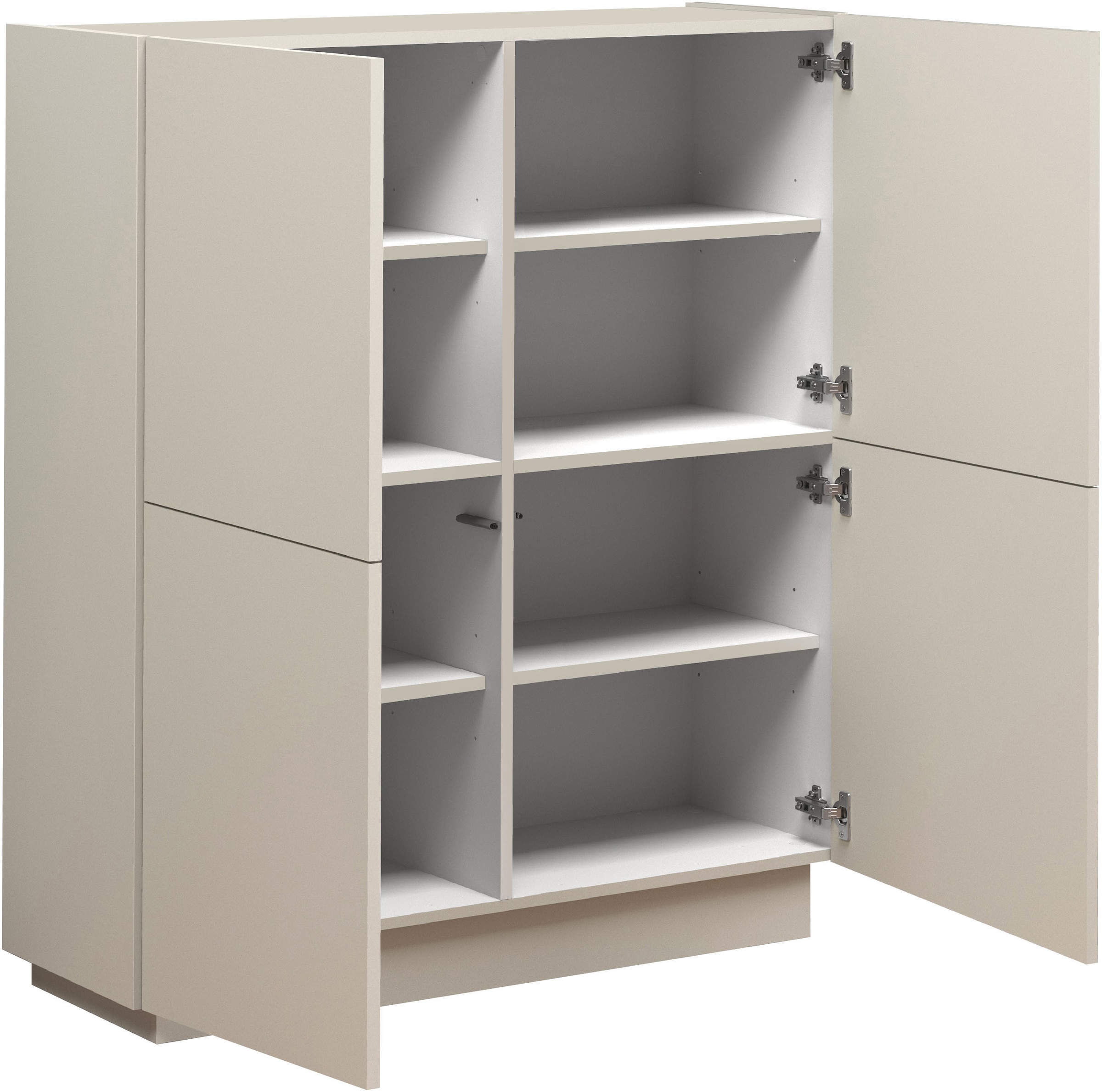 INOSIGN Highboard »VELA, Highboard, Höhe 120 cm,Design mit schrägen Türen«, (1 St.), Made in Italy, Masse-B/T/H: 100x35x120,hohes Sideboard,Anrichte,Kommode