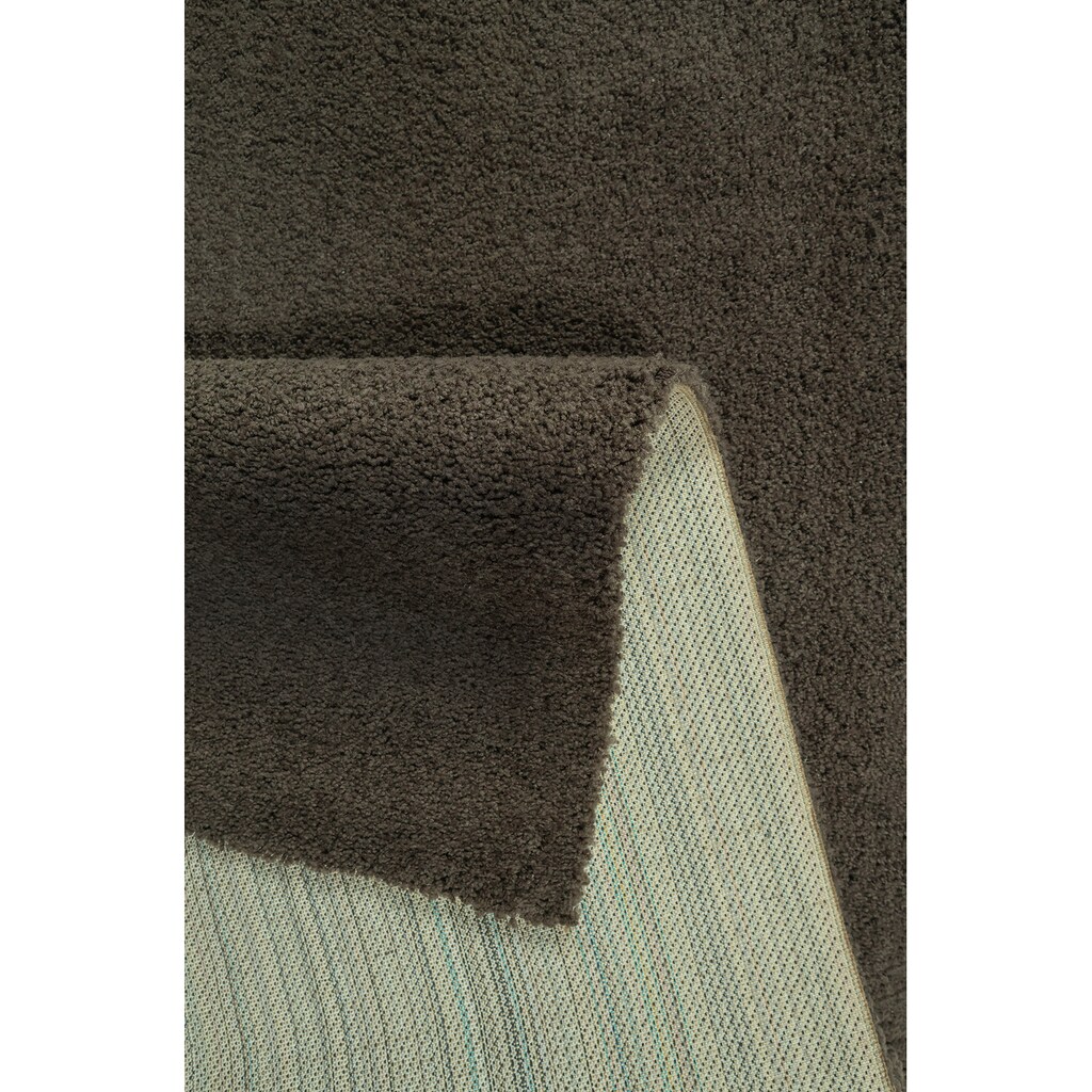 Home affaire Teppich »Ariane«, rechteckig, Uni-Farben, weich durch Mikrofaser, flauschig, einfarbig, Shaggy-Look