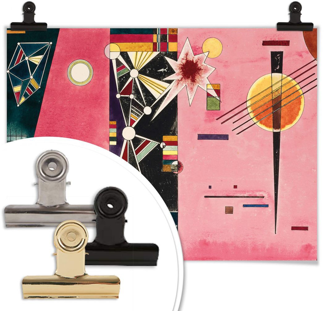 Rot«, Wall-Art Rosa bestellen Bilderrahmen | Jelmoli-Versand Schriftzug, Kunst abstrakte »Kandinsky online Poster ohne St.), (1 Poster