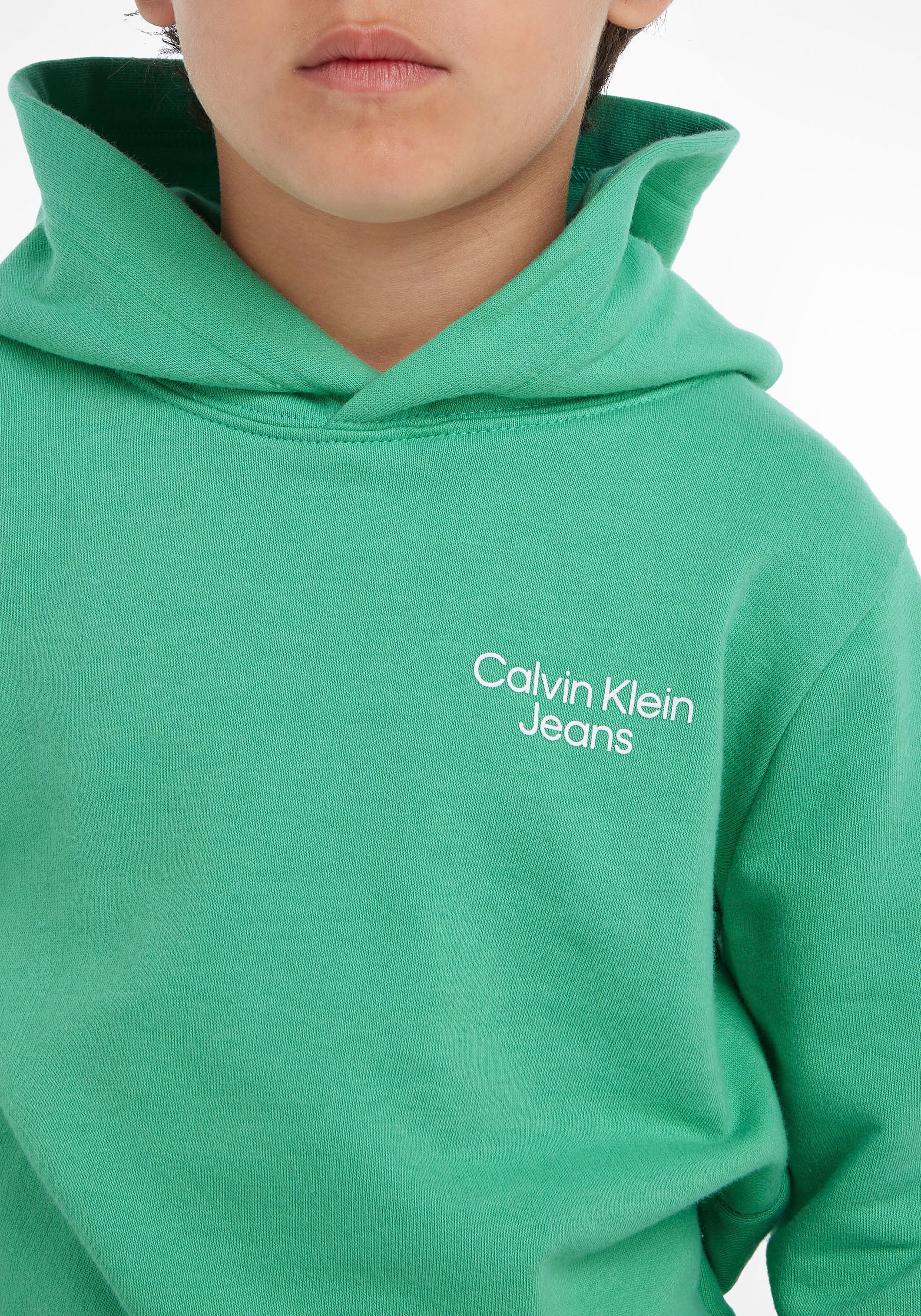 ❤ Calvin Shop HOODIE« Jeans STACK LOGO im Kapuzensweatshirt entdecken Klein »CKJ Jelmoli-Online