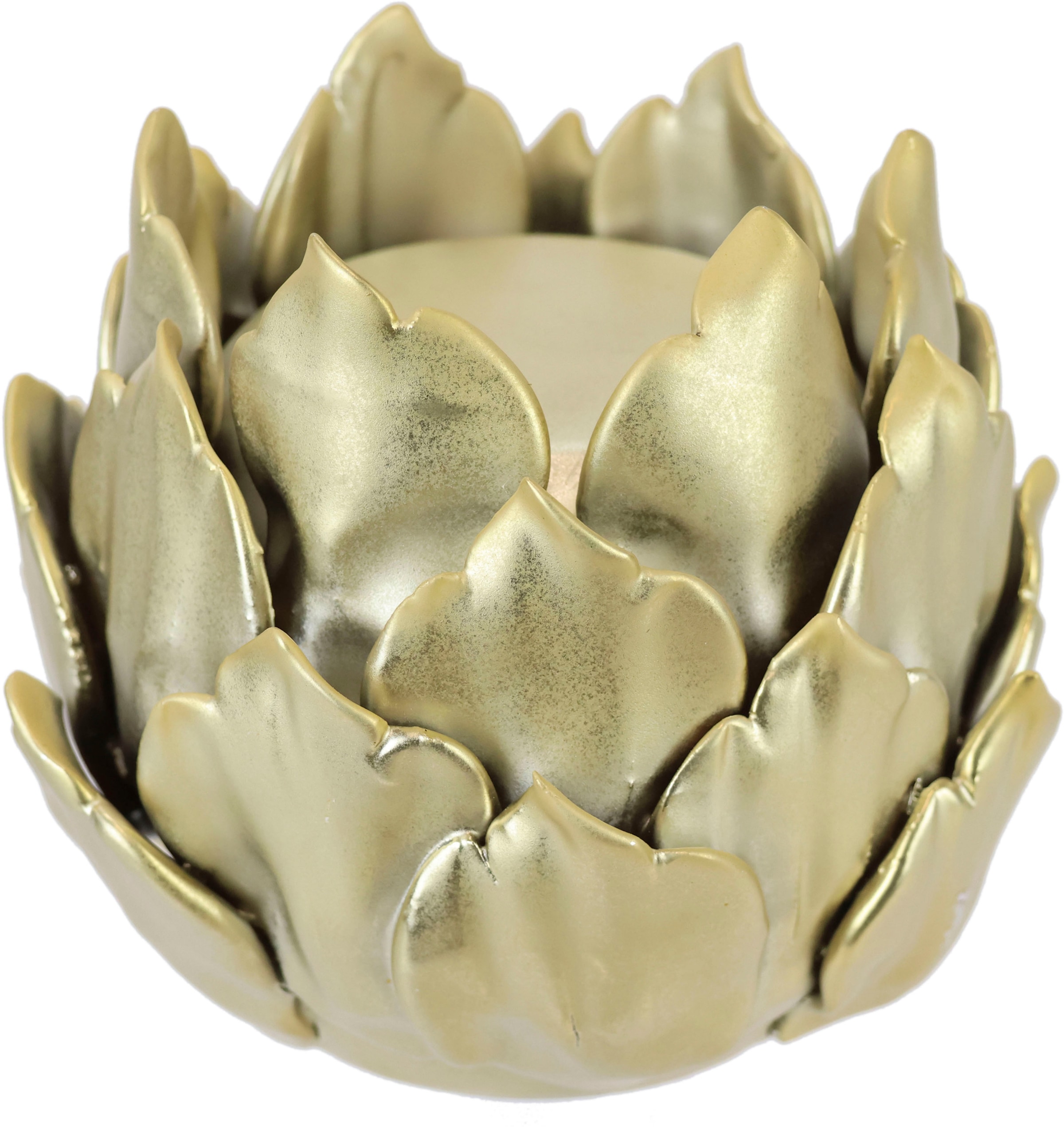 I.GE.A. Kerzenhalter »Artischocke, Stumpenkerzenhalter aus Keramik, Höhe ca. 11 cm«, (1 St.), passend für eine Stumpenkerze mit Ø 6 cm