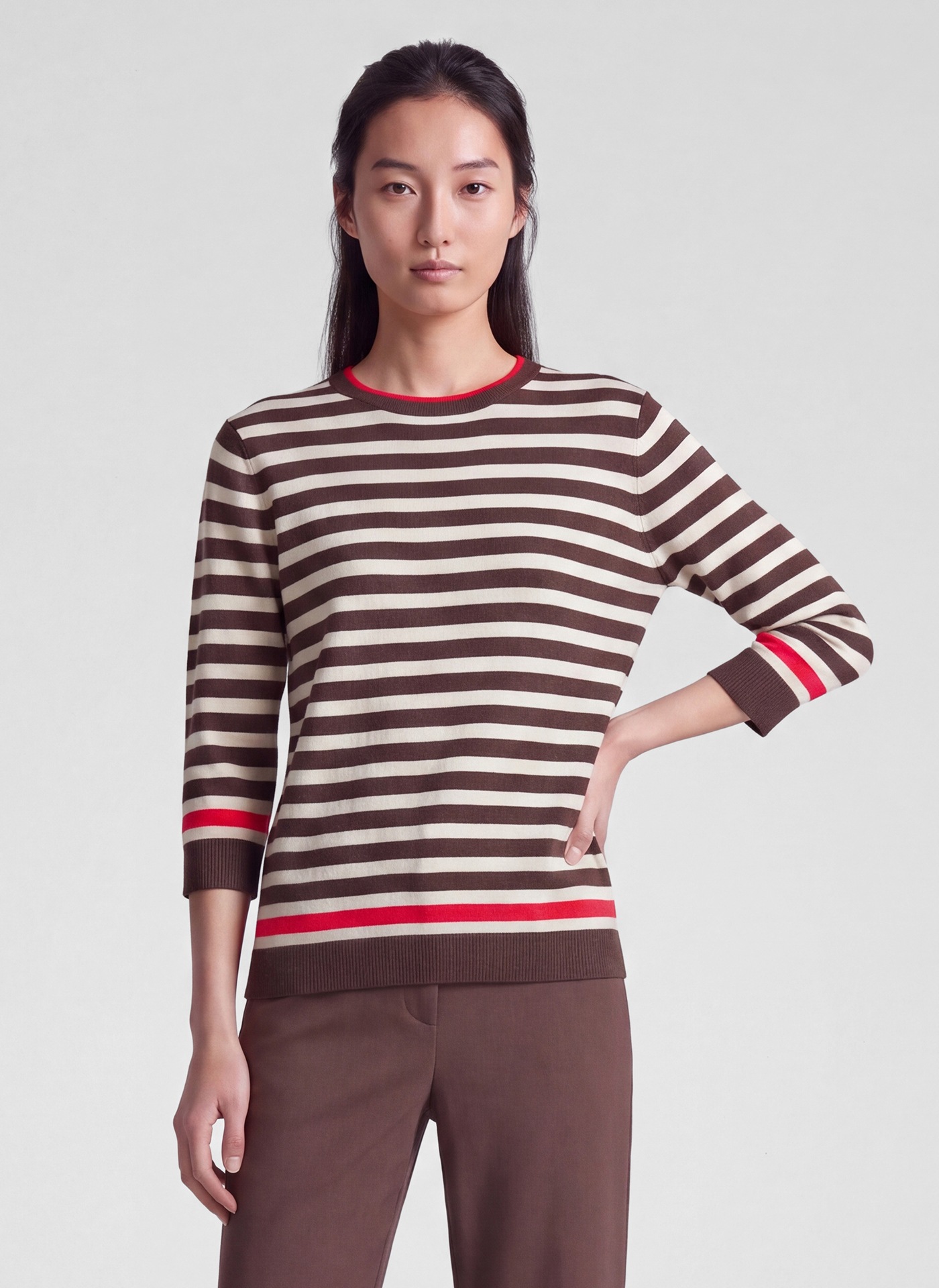 Rabe 3/4 Arm-Pullover in Streifen-Optik udn Viskose