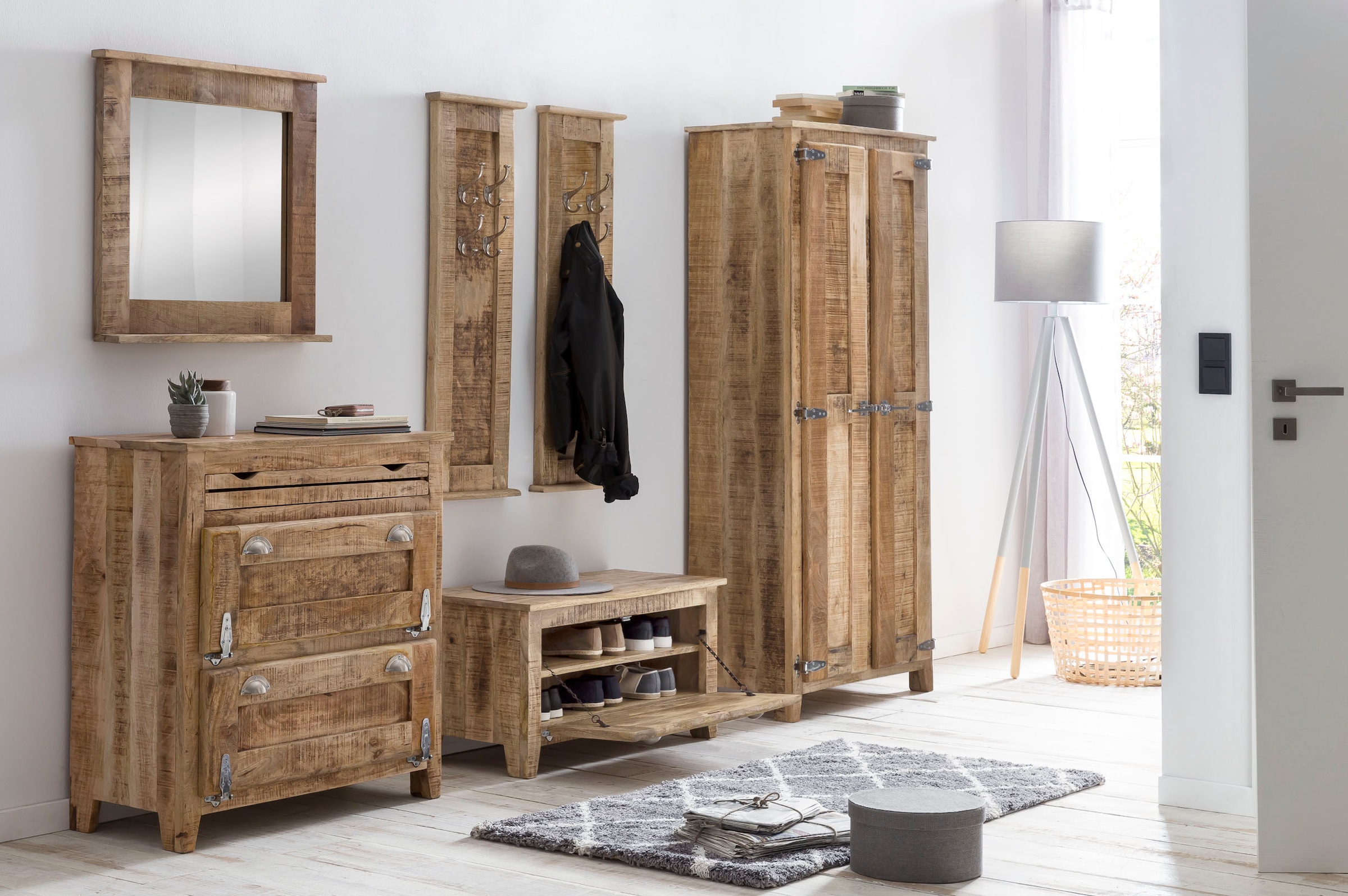 Shop Antik-Look, im kaufen Spiegel Vintage ❤ »Frigo«, SIT Mangoholz mit Shabby im Jelmoli-Online Chic, Ablage,