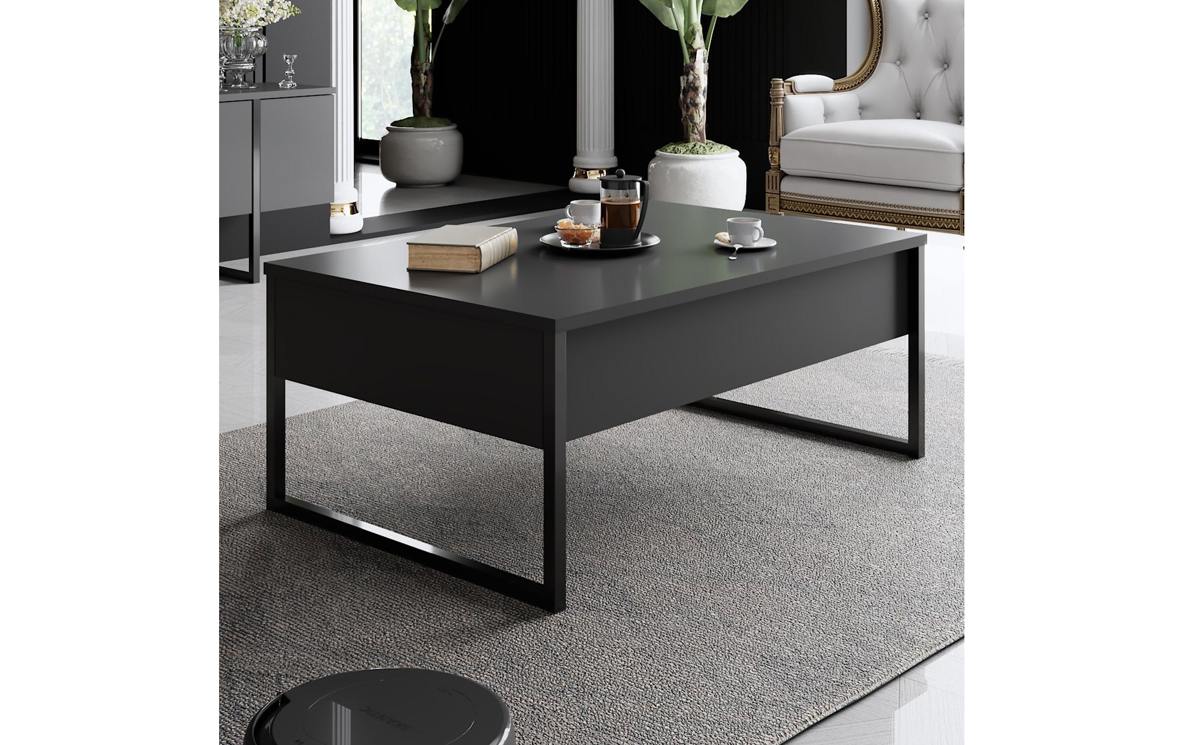 WOODY FASHION Beistelltisch »Luxe 90 x 60 x 40 cm Schwarz«