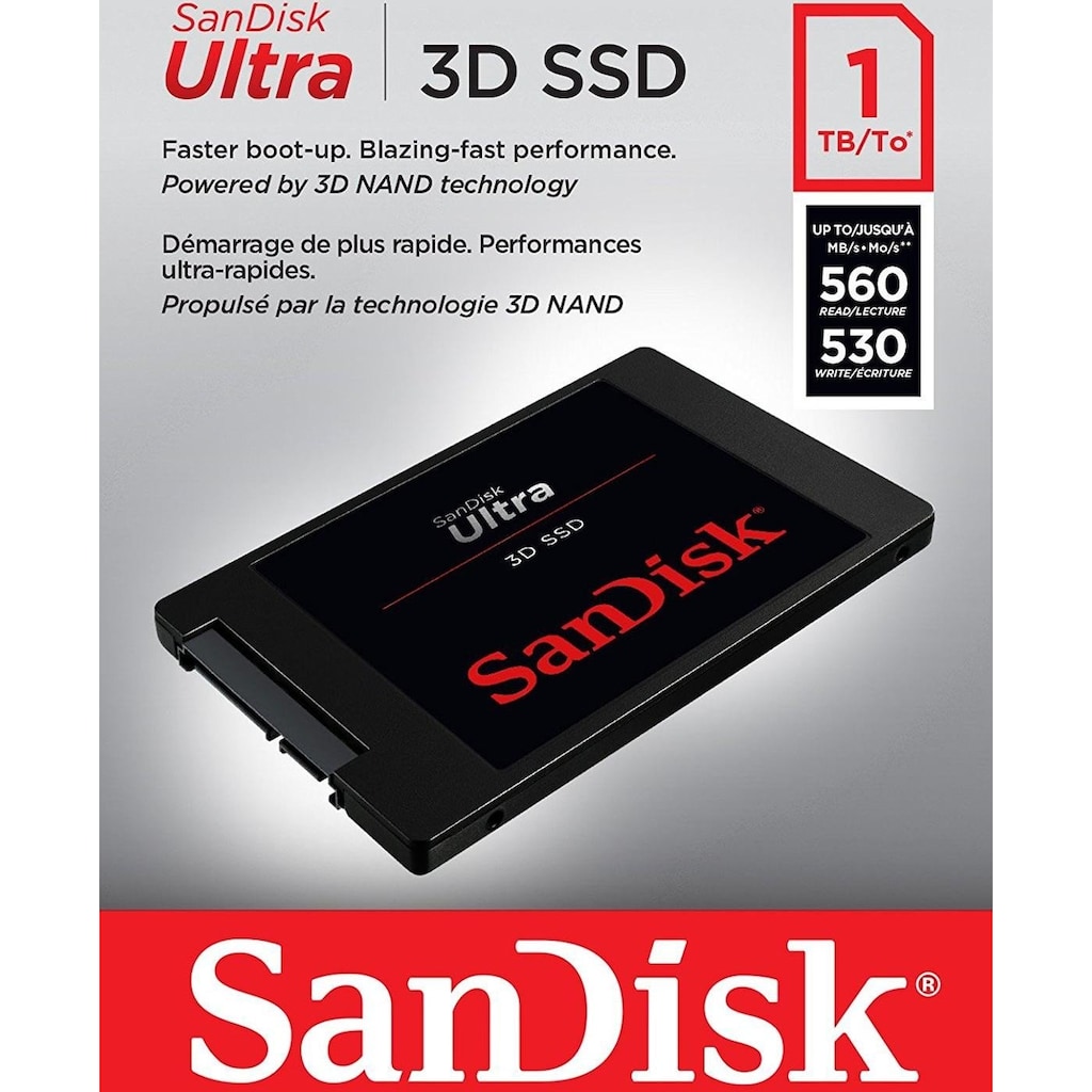 Sandisk interne SSD »Ultra 3D SSD«, 2,5" Zoll, Anschluss SATA III