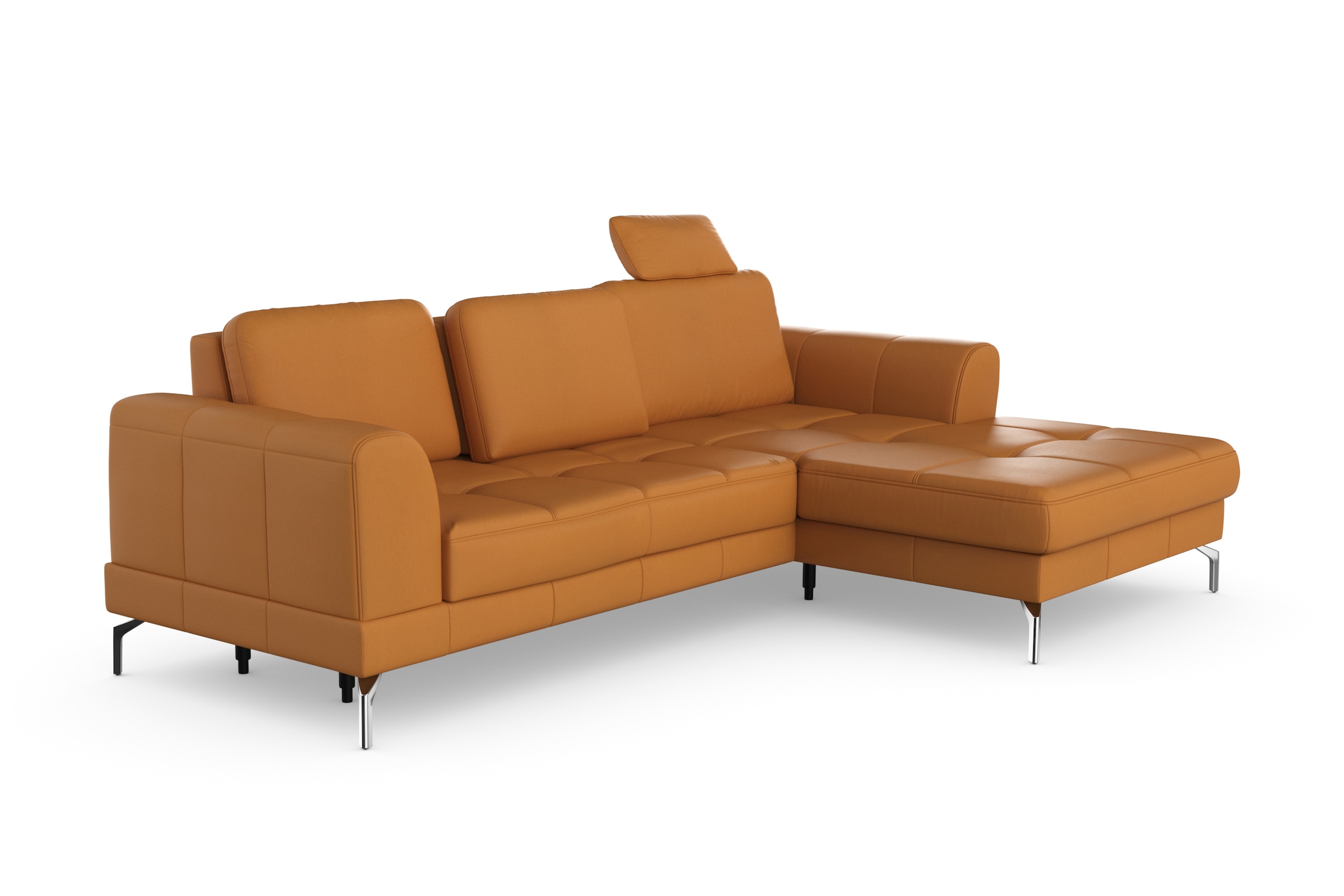sit&more Ecksofa »Bendigo L-Form«, inklusive Sitztiefenverstellung, Bodenfreiheit 15 cm, 2 Fussfarben