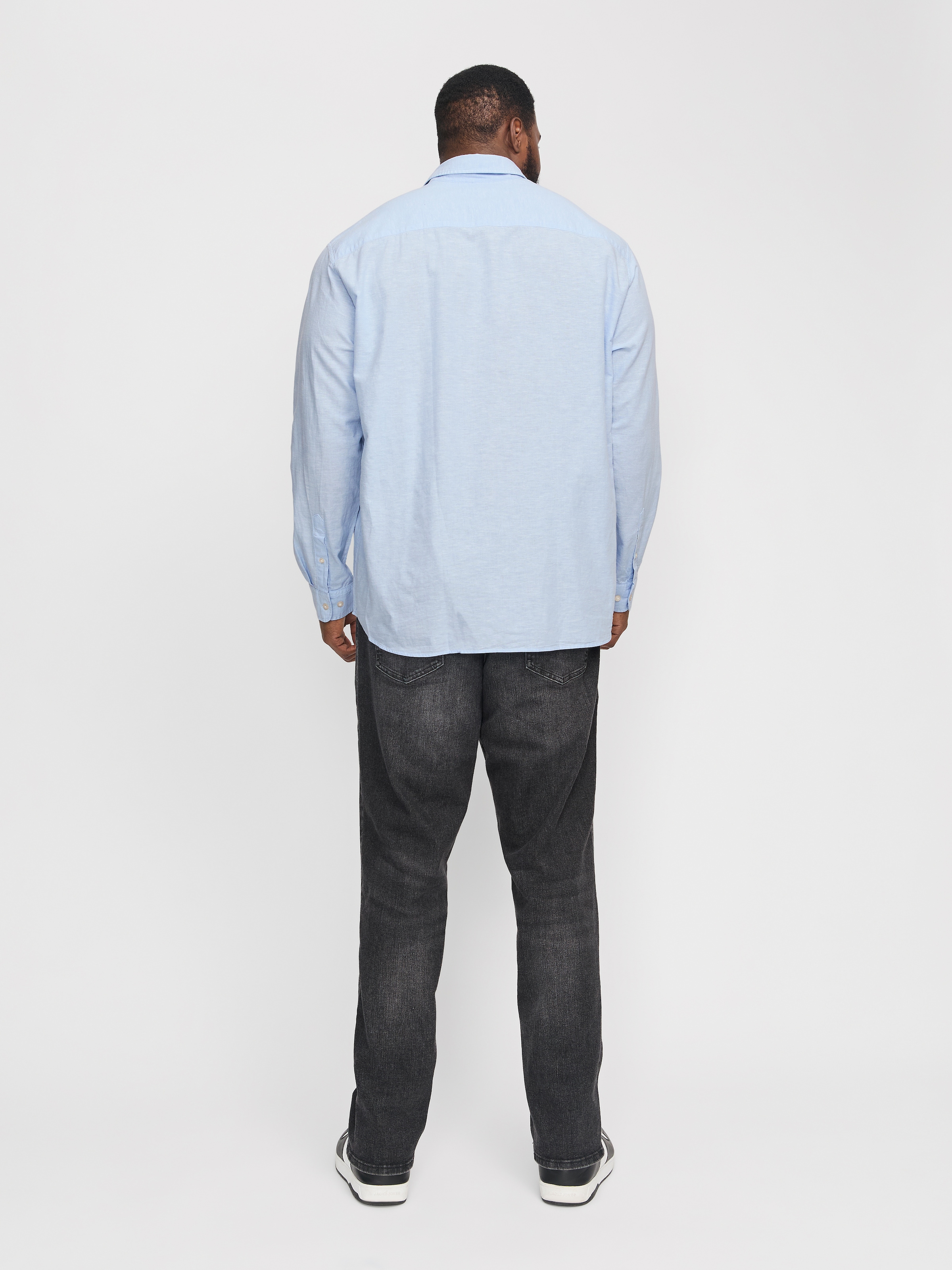Jack & Jones PlusSize Langarmhemd »JJEBREEZE SHIRT LS SN PLS«, mit Hemdkragen
