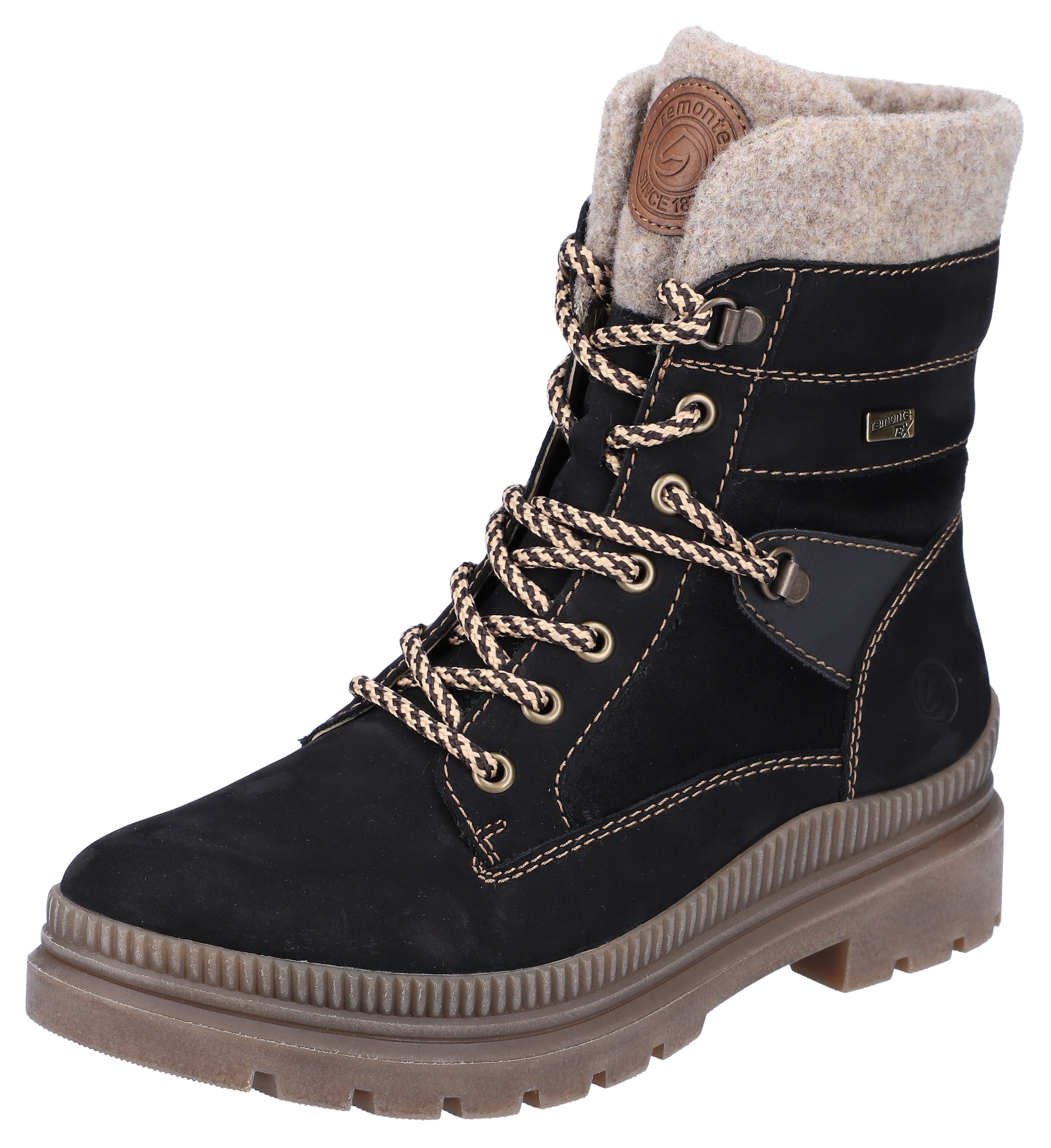 Remonte Winterboots, mit Textilbesatz am Kragen