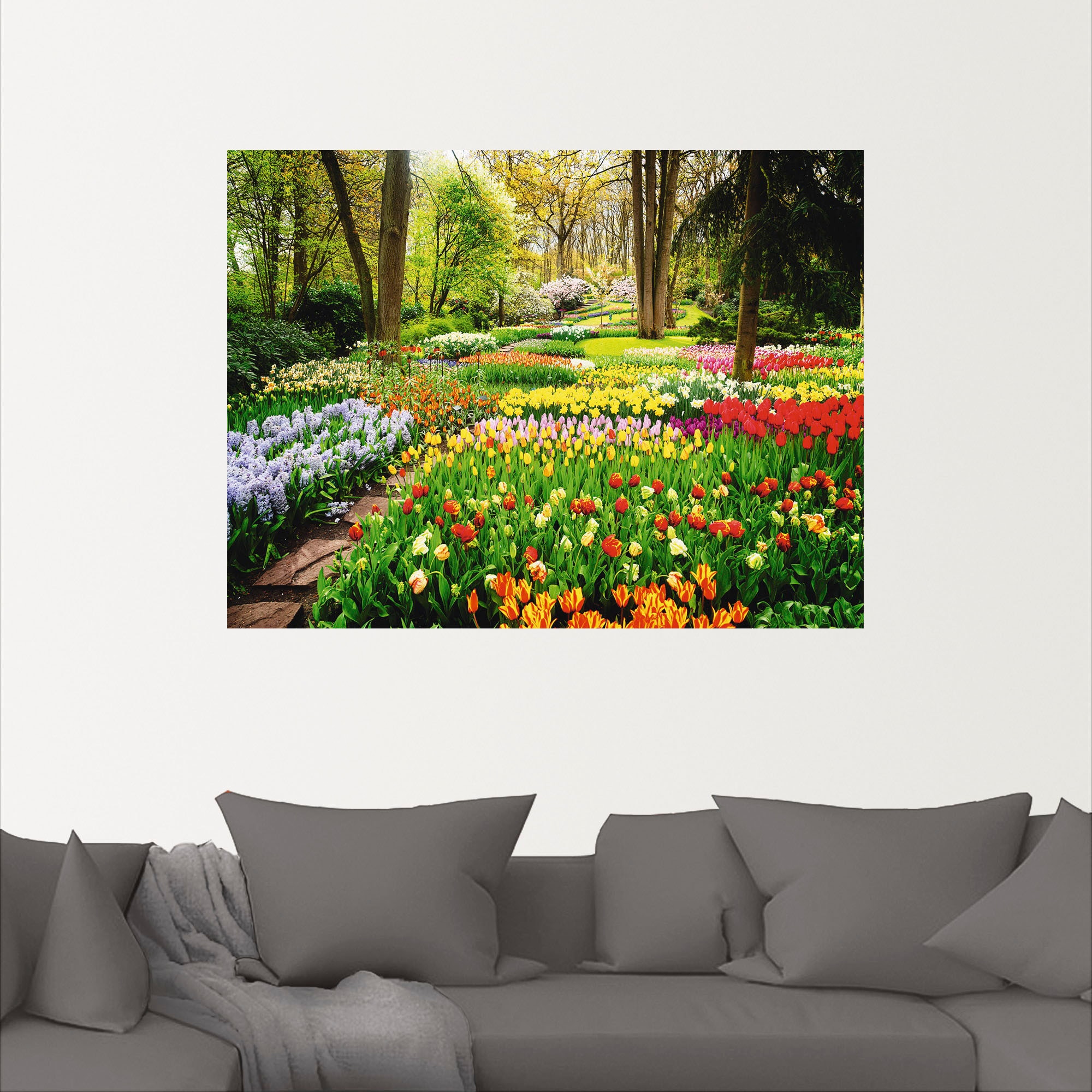 bestellen »Tulpen St.), Blumenwiese, (1 als Poster | Wandaufkleber versch. Frühling«, Leinwandbild, oder Wandbild online Grössen Alubild, in Garten Artland Jelmoli-Versand