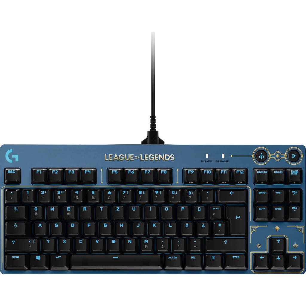 Logitech G Gaming-Tastatur »G PRO League of Legends Edition«, (Funktionstasten-USB-Anschluss-Antirutsch-Füsse)