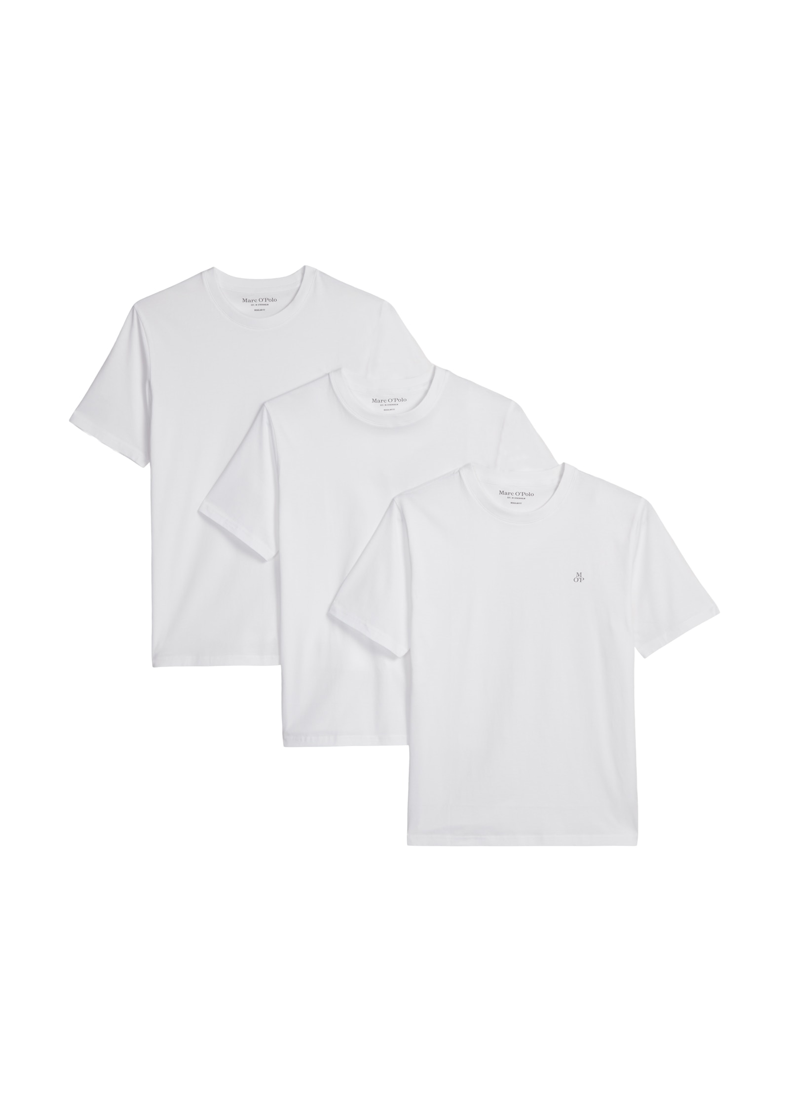 Marc OPolo T-Shirt Packung, 3 Dreierpack, regular fit aus reiner Bio-Baumwolle