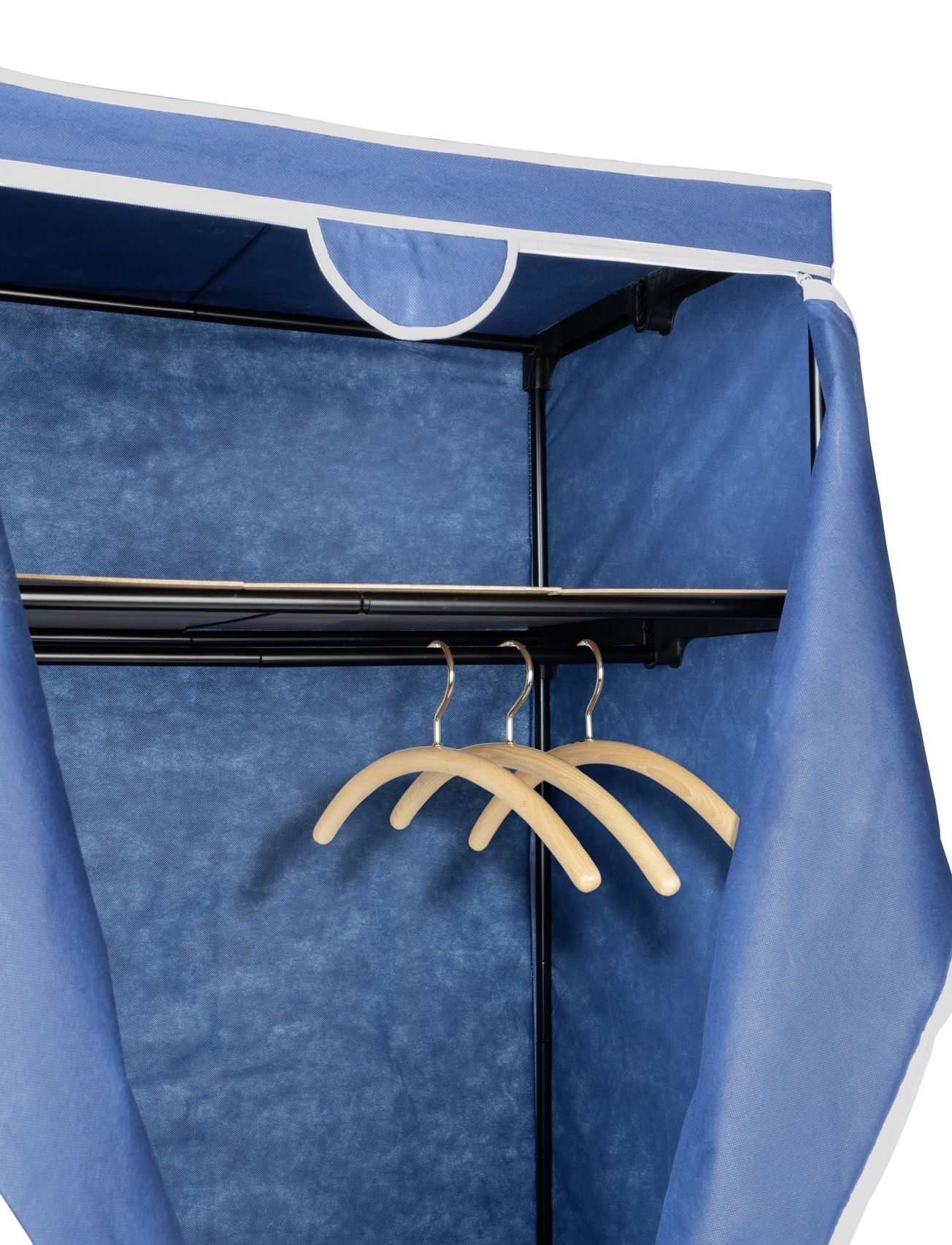 WENKO Stoffschrank »Modell Air«, Stoffschrank mit Kleiderstange, Ablage & Reissverschluss, Vlies