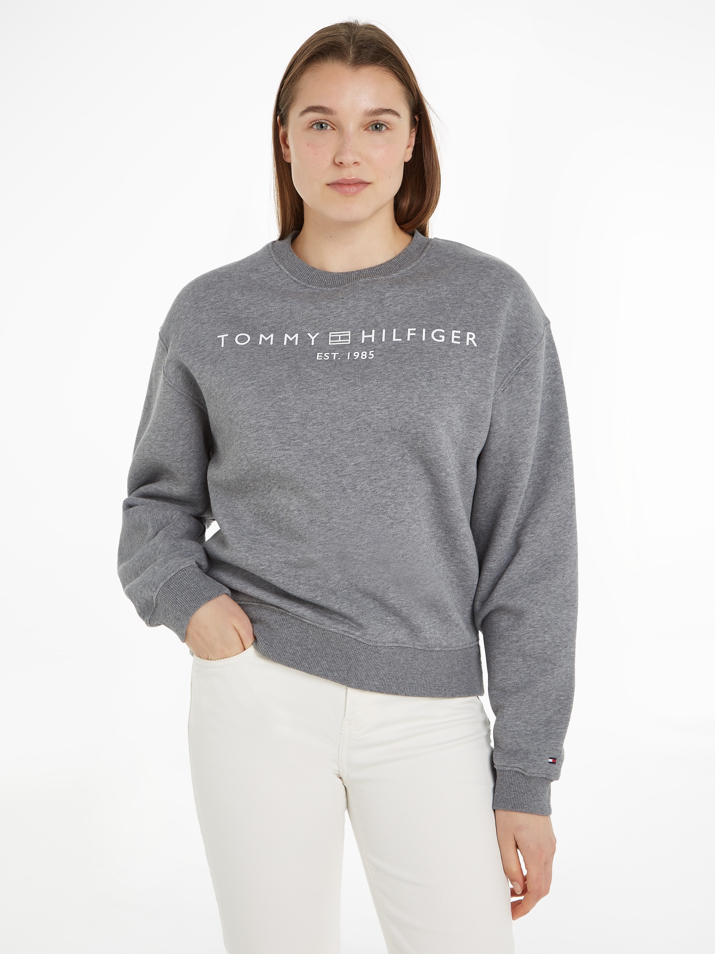 kaufen Hilfiger Schnitt Sweatshirt C-NK Schweiz SWTSHRT«, bei »MDRN Jelmoli-Versand Tommy CORP hüftlangen LOGO REG im online