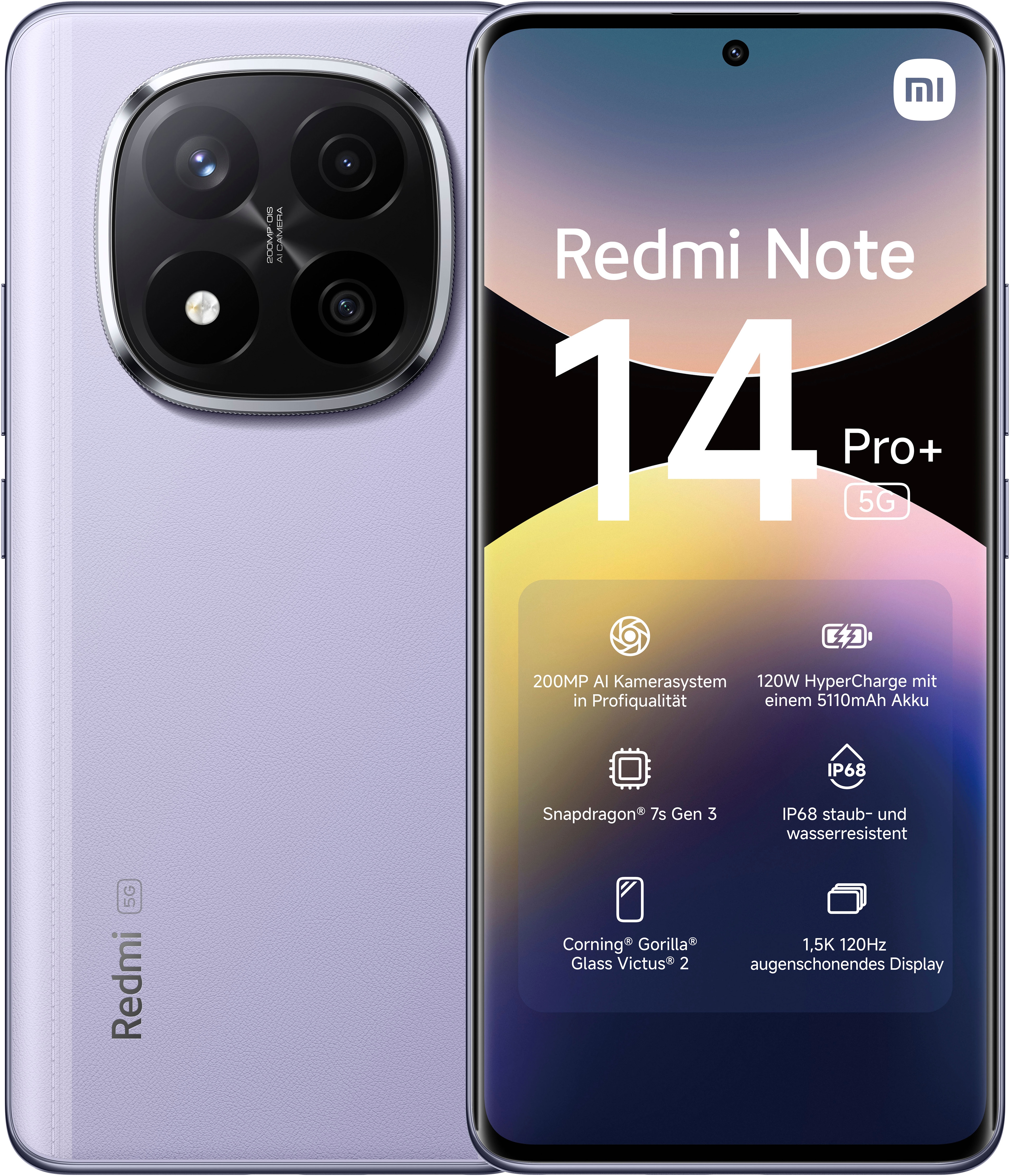 Xiaomi Smartphone "Redmi Note 14 Pro+ 5G" purple