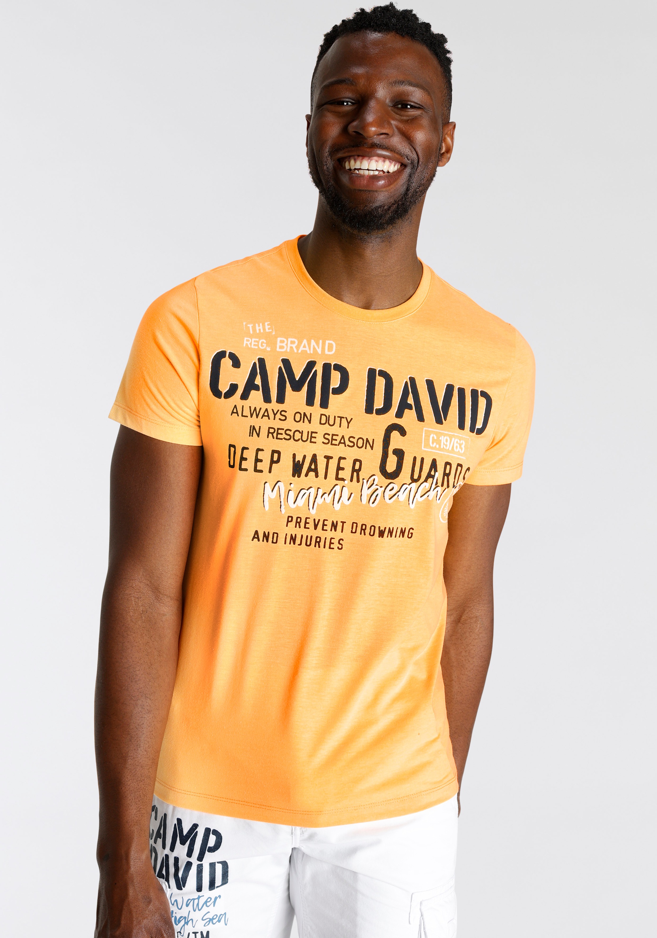 Jelmoli-Versand online CAMP DAVID | Rundhalsausschnitt Print-Shirt, mit kaufen
