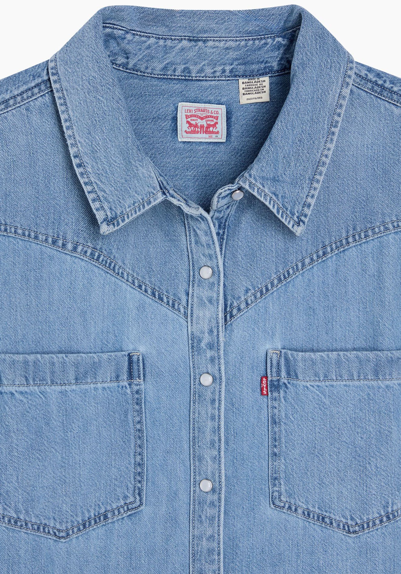 Levi's® Plus Jeanskleid »PL LOUISA SS DENIM DR«, mit Druckknopfleiste