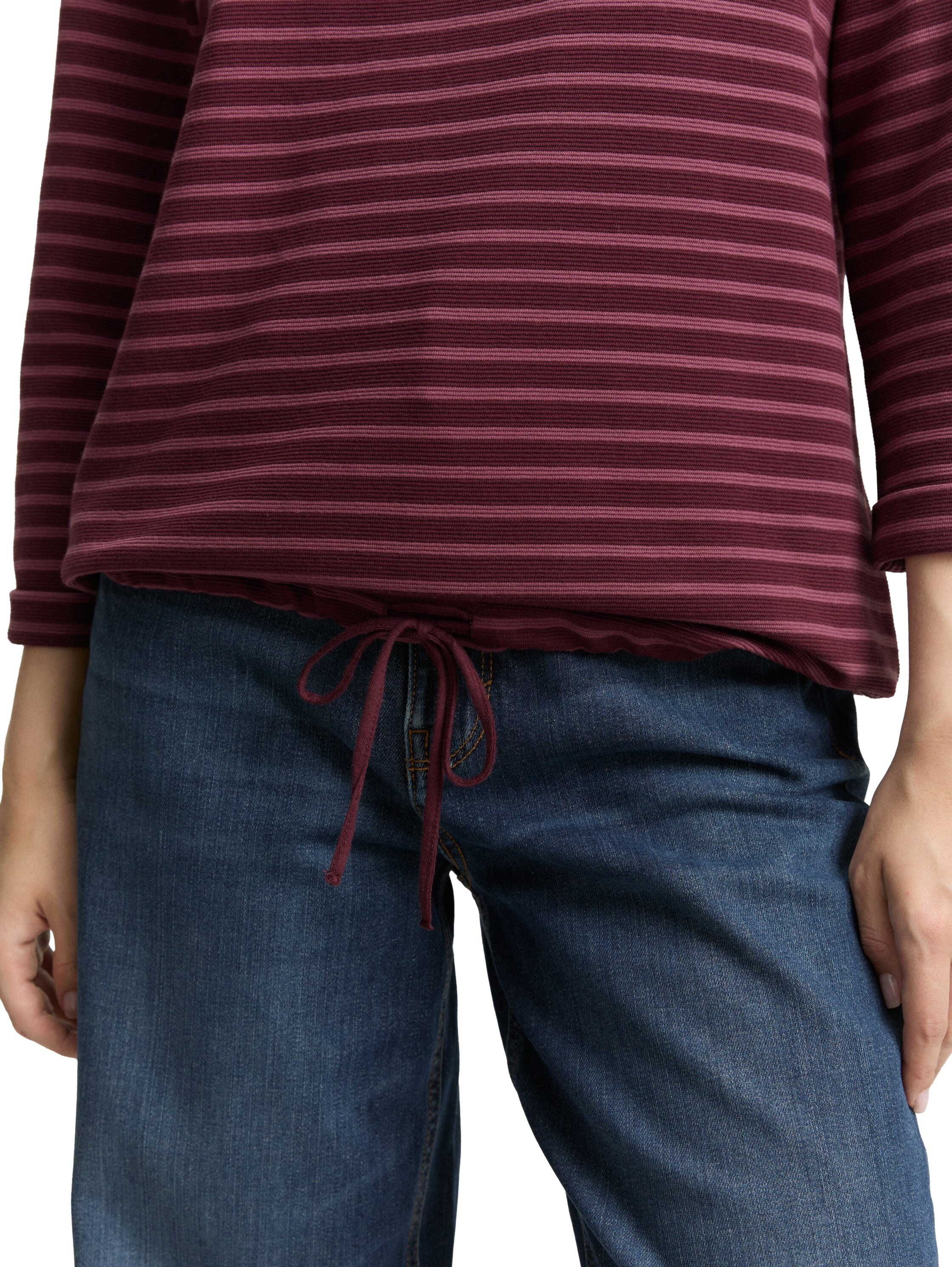 TOM TAILOR Langarmshirt, mit Knöpfen an der Schulter