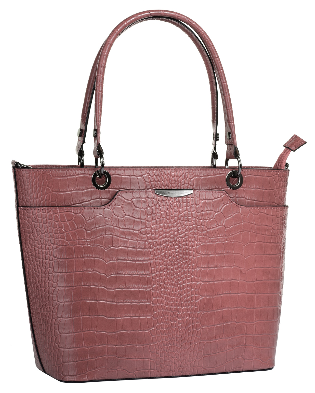 Cluty Henkeltasche, echt Leder, Made in Italy