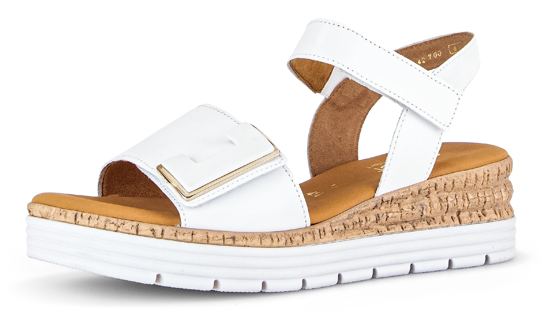 Gabor Keilsandalette "GENUA", Keilabsatz, Sommerschuh, Sandale mit Klettverschlüssen, Weite G